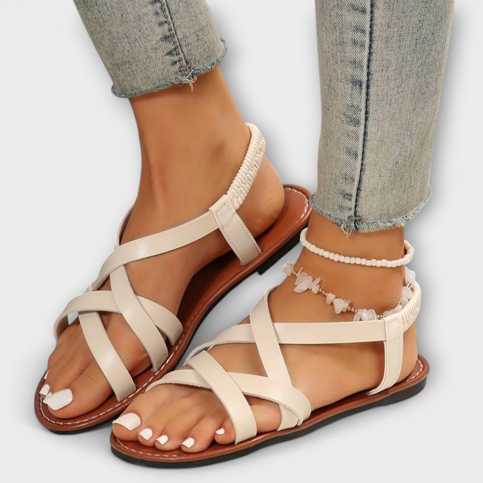 Deborah - Damen Sandalen mit leichtem Kreuzriemen