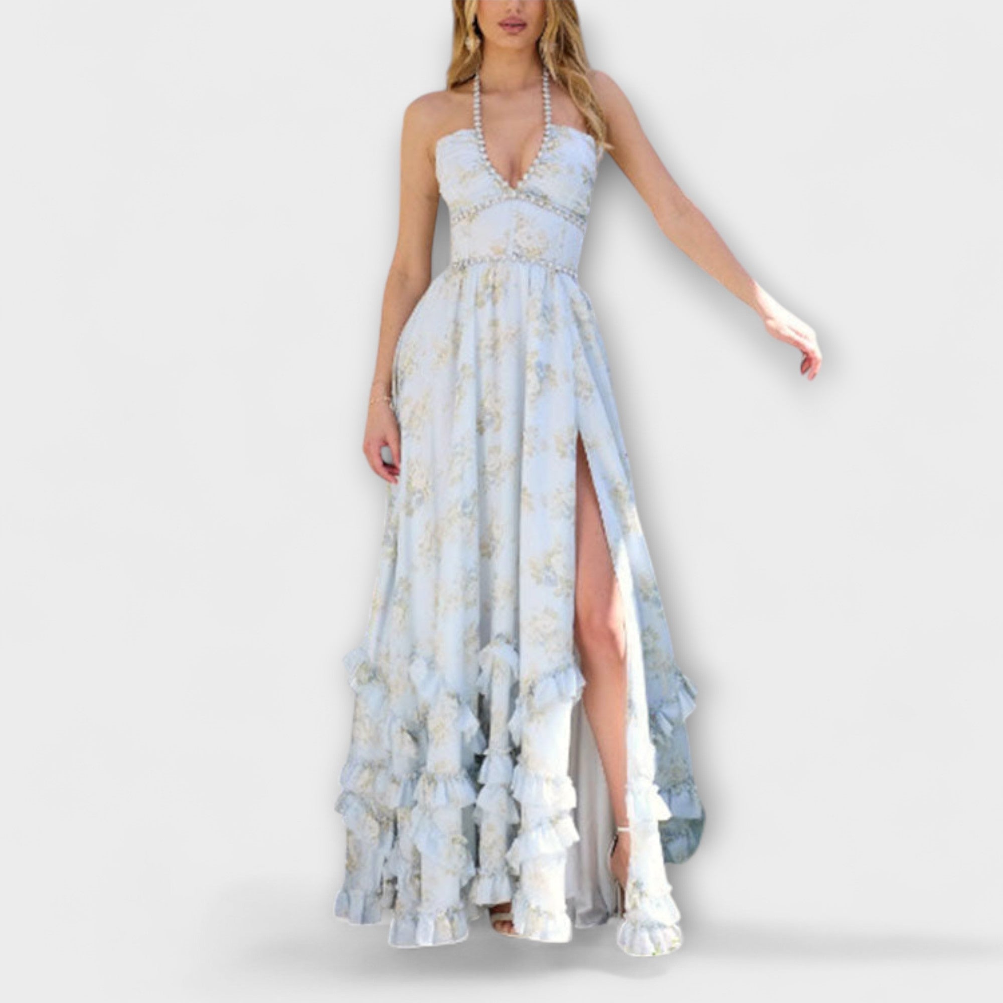 Luzie - Stilvolles, langes, fließendes Kleid