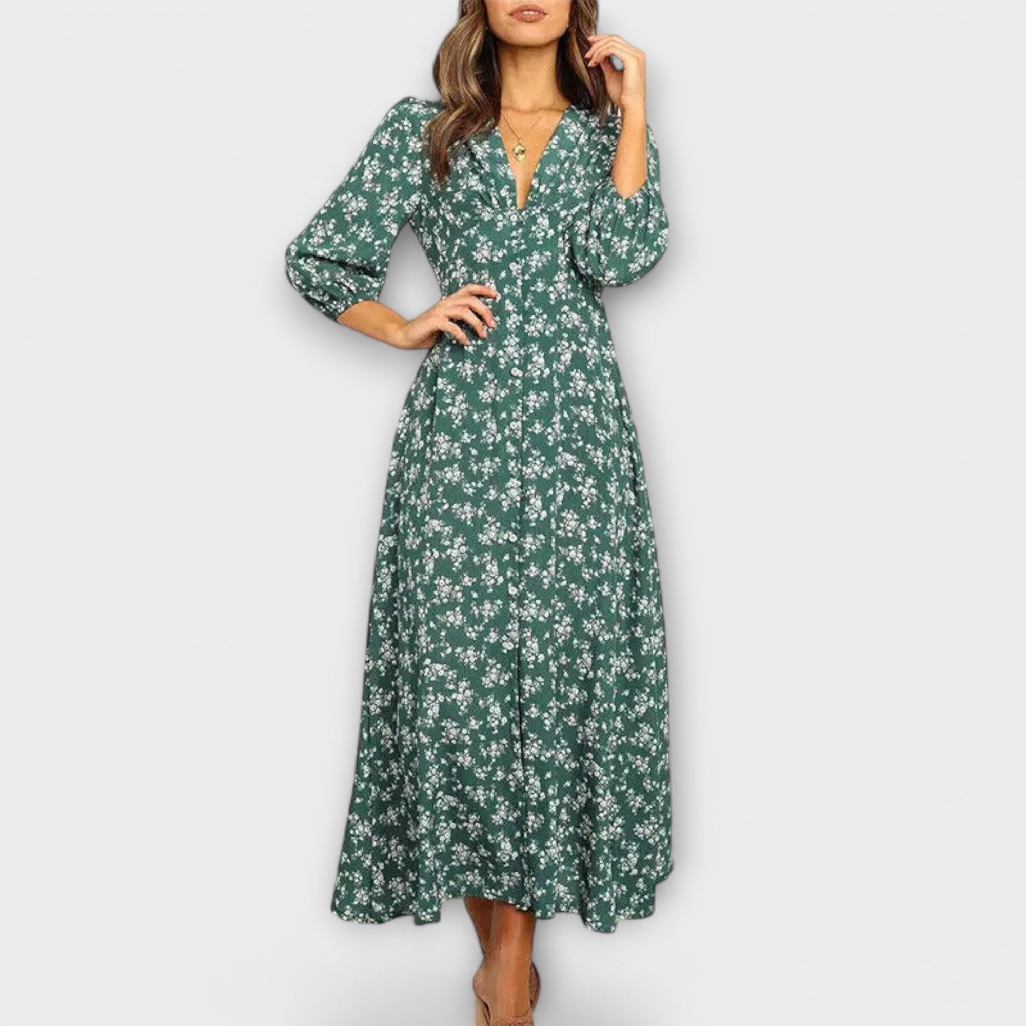 Blumenkleid Maxi für Frauen