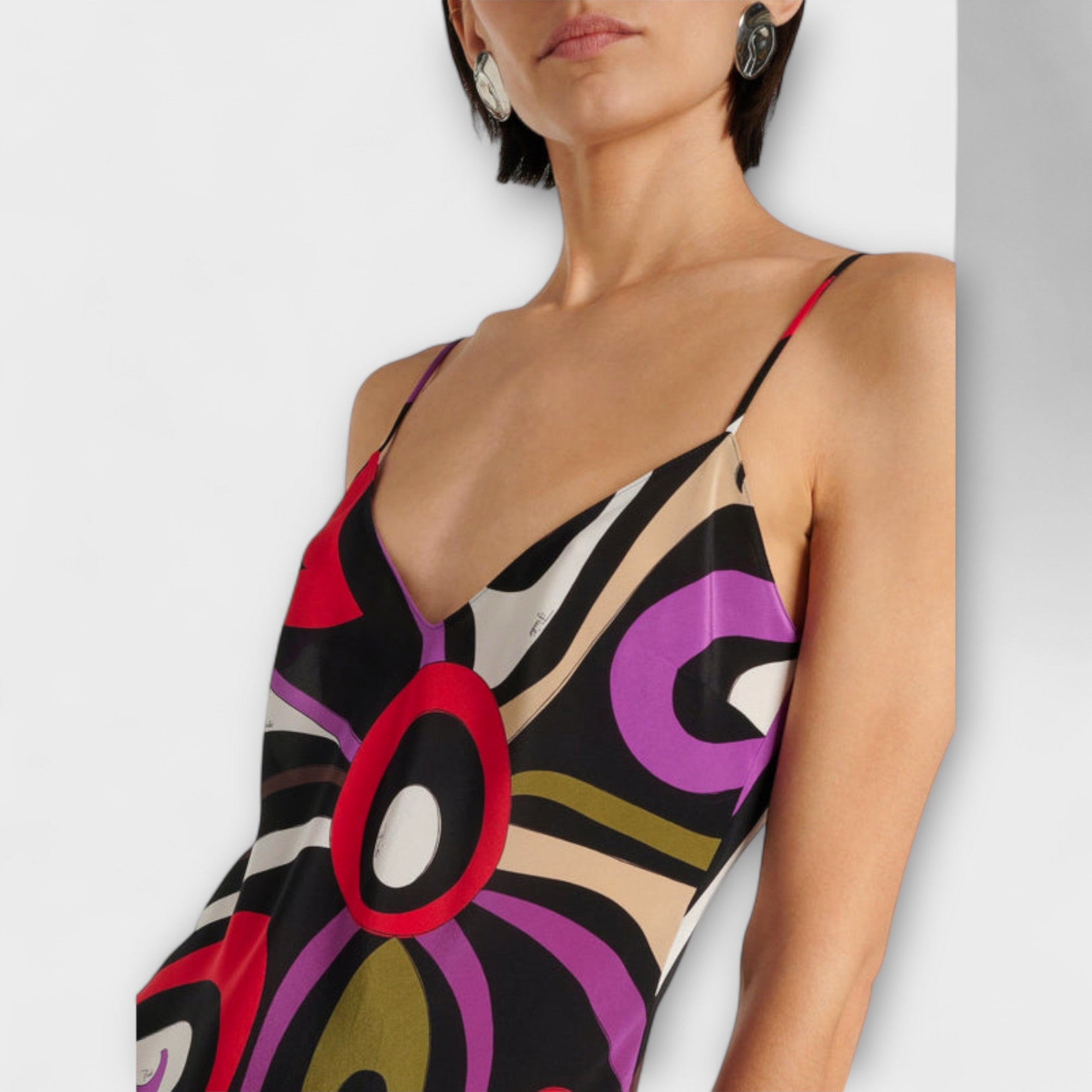 Daphne - Maxikleid im Marmorprint