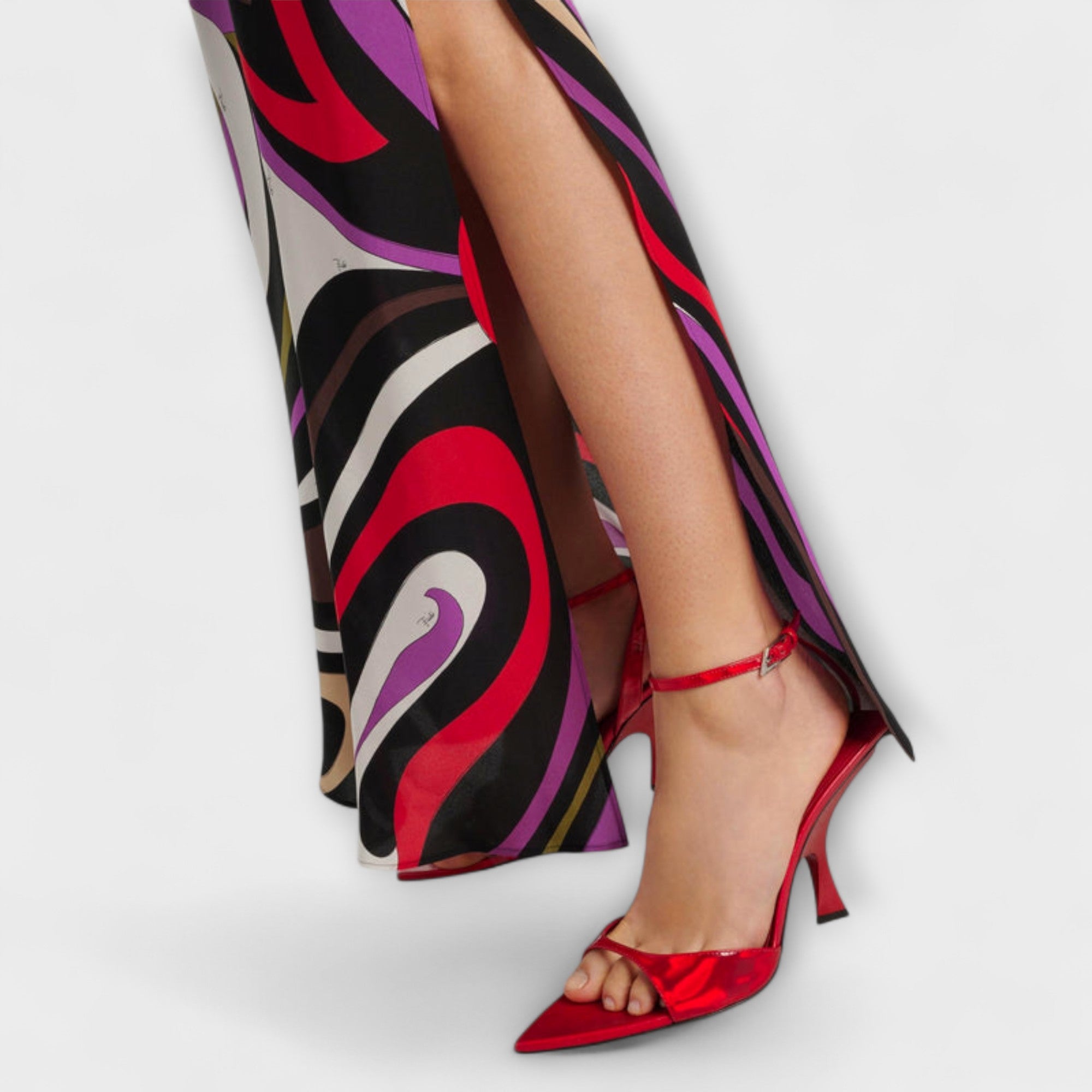 Daphne - Maxikleid im Marmorprint