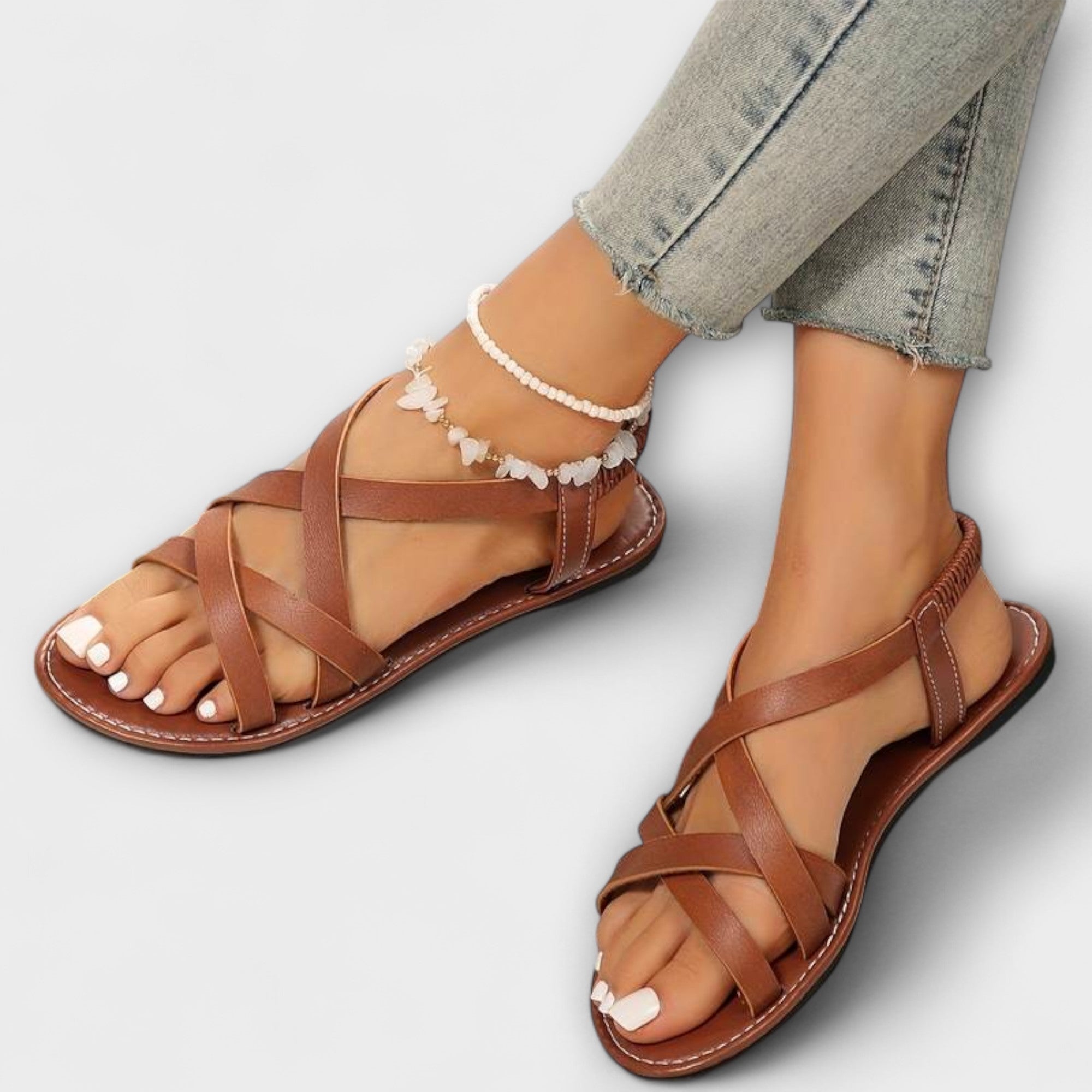 Deborah - Damen Sandalen mit leichtem Kreuzriemen