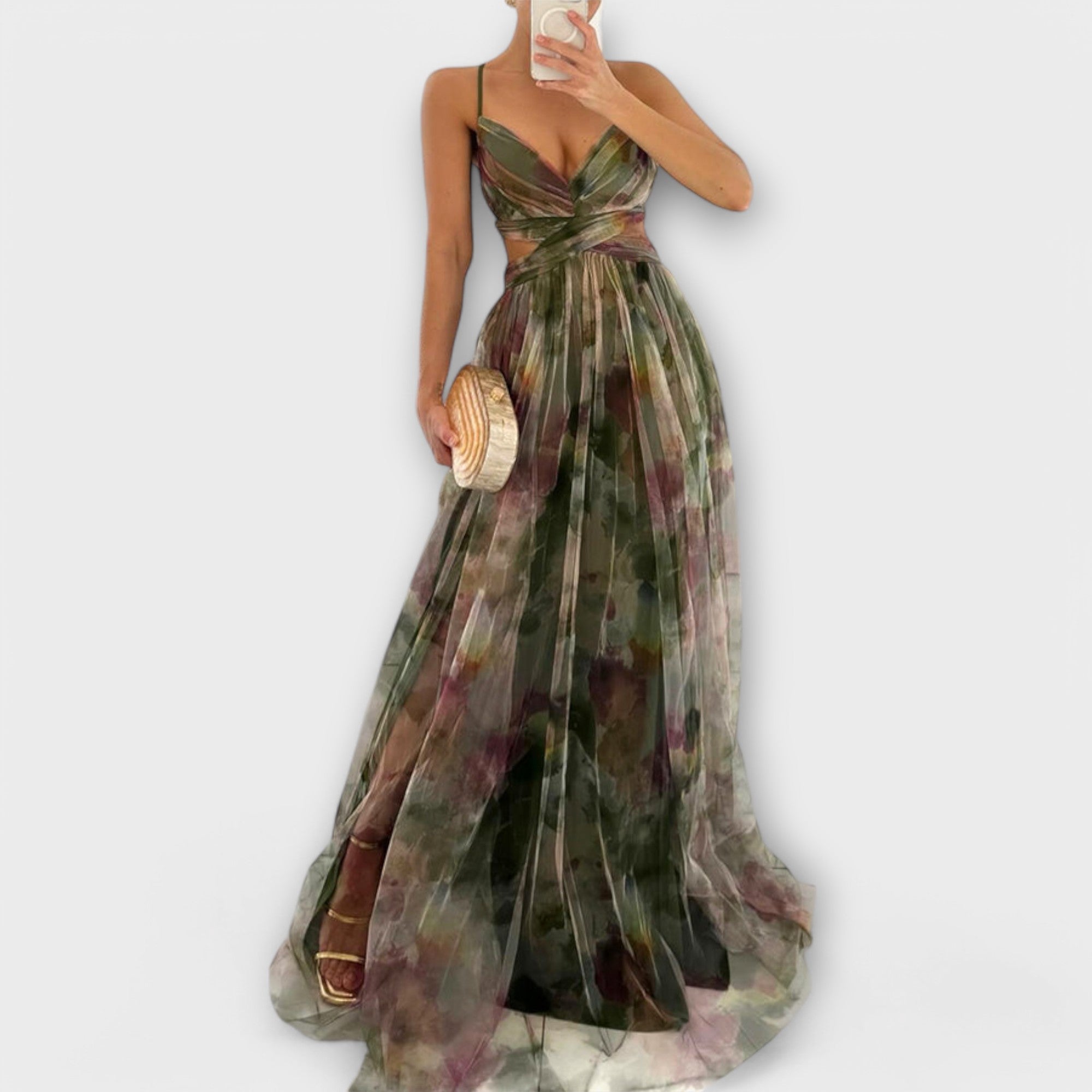 Annai Mesh Maxi Kleid - Elegant und Figurbetont
