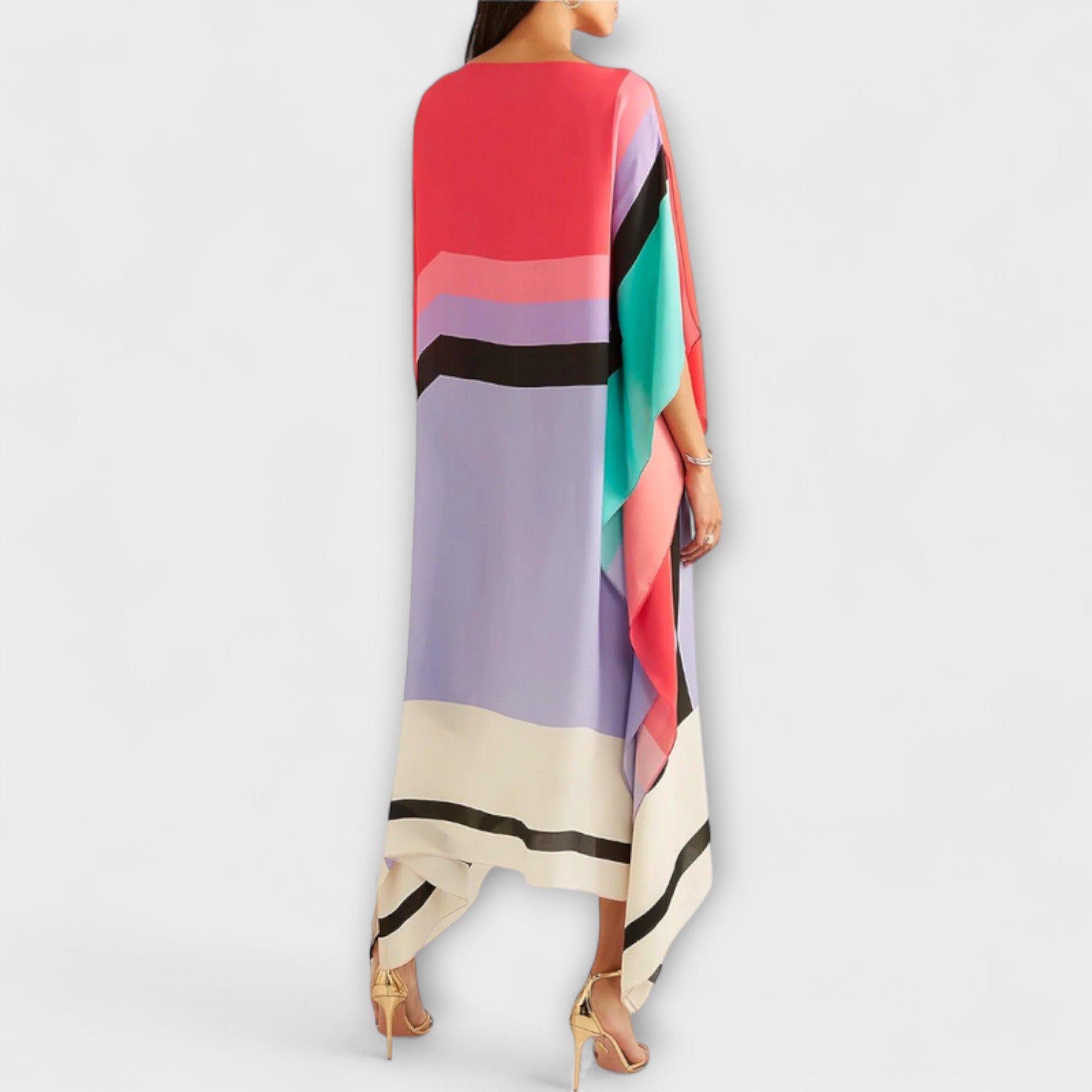 Elenora - Lockerer Schnitt Geometrischer Kaftan