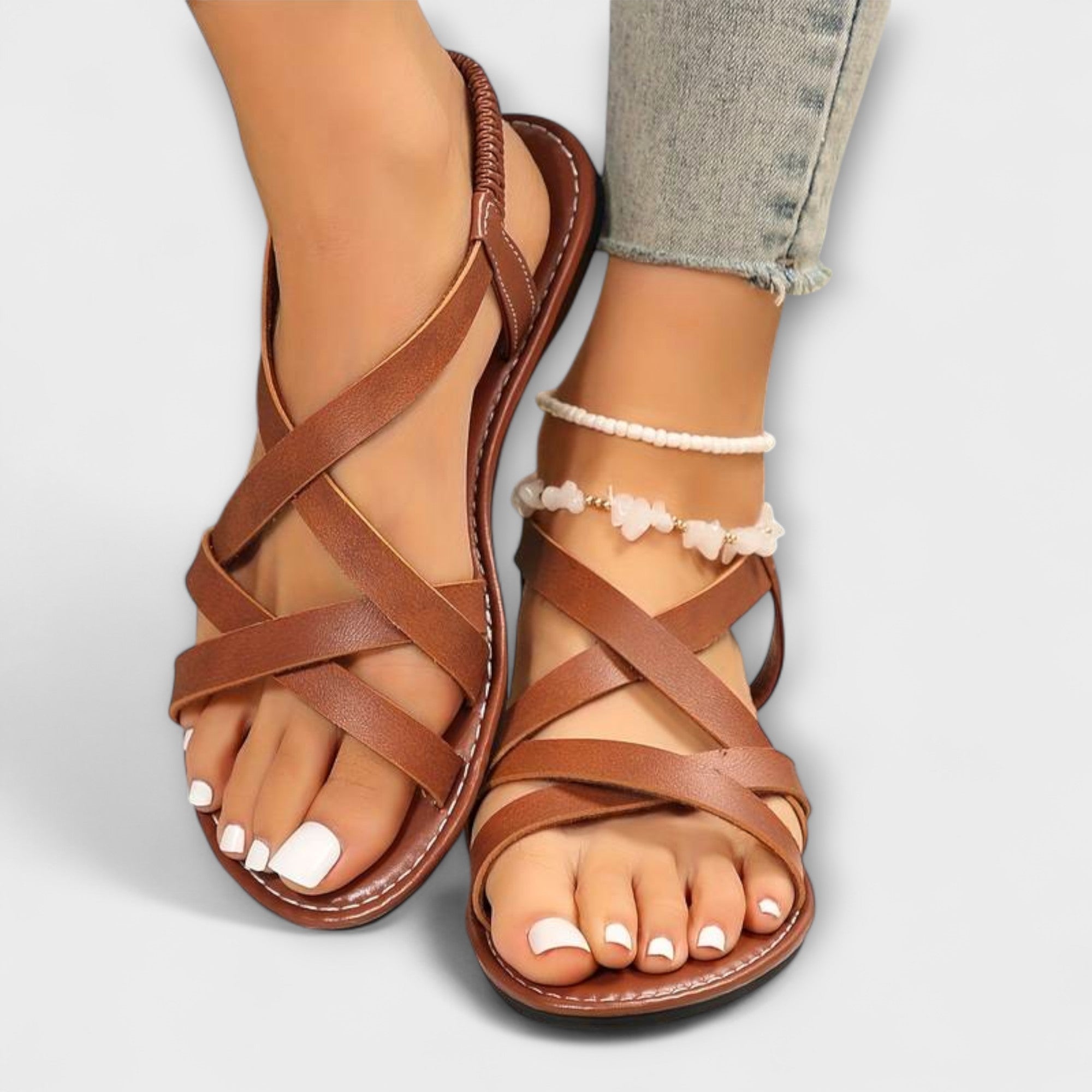 Deborah - Damen Sandalen mit leichtem Kreuzriemen