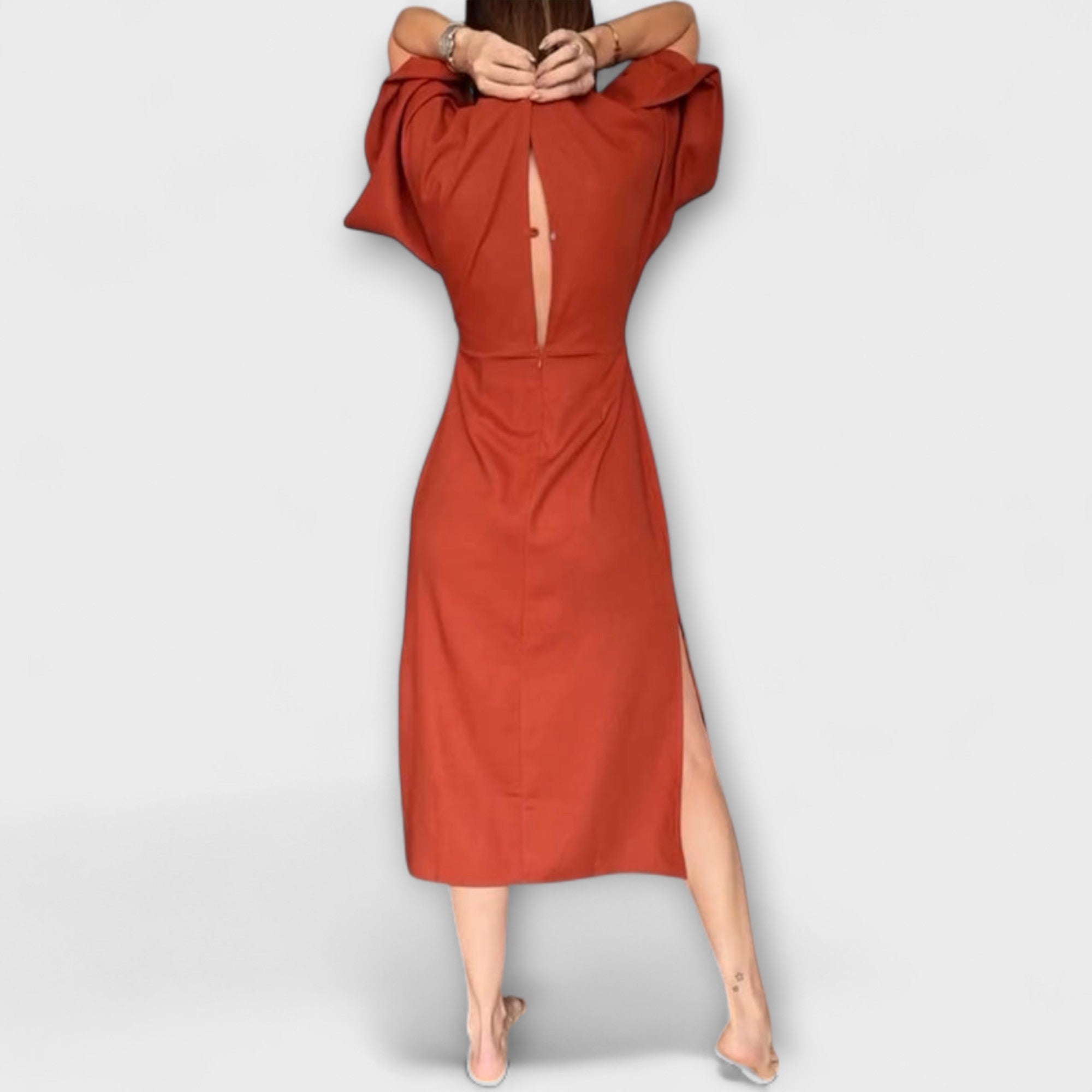 Holly - Freizeitkleid mit V-Ausschnitt und Bindeband