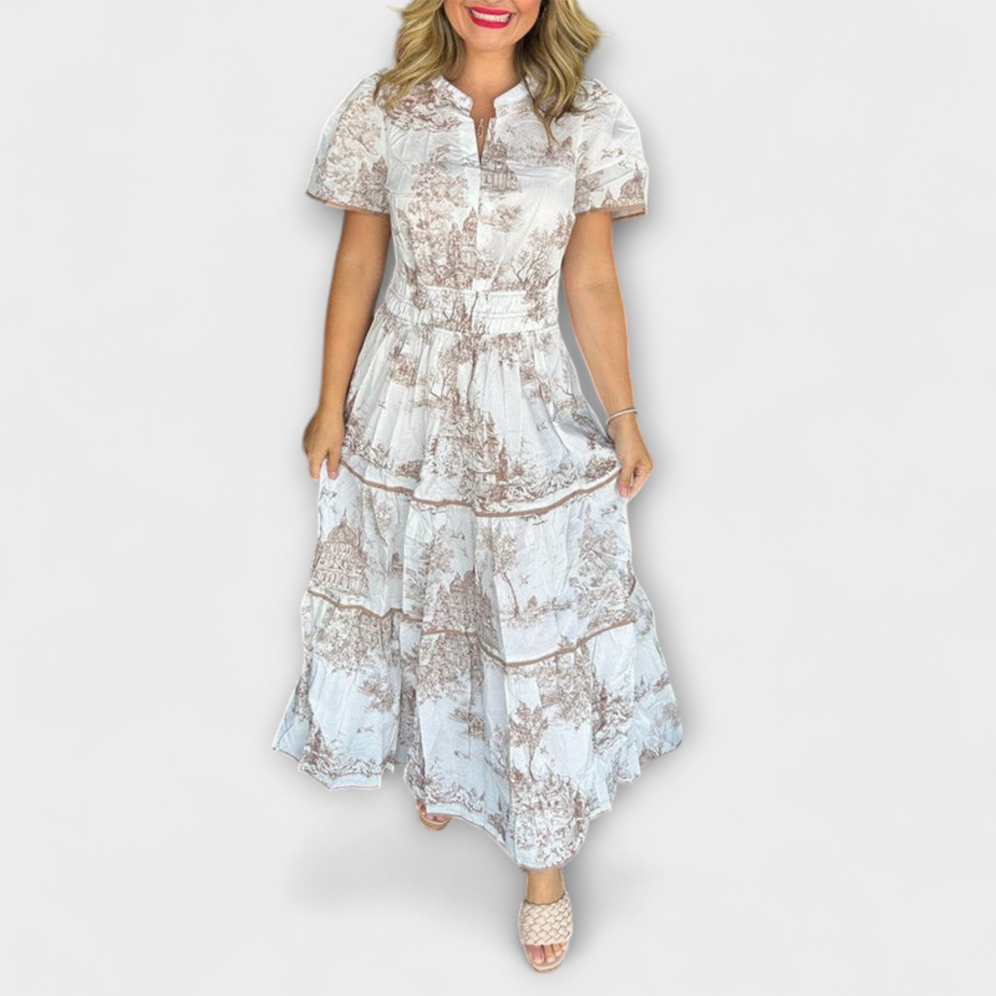Eliza - Zeitloses Toile Maxi-Kleid