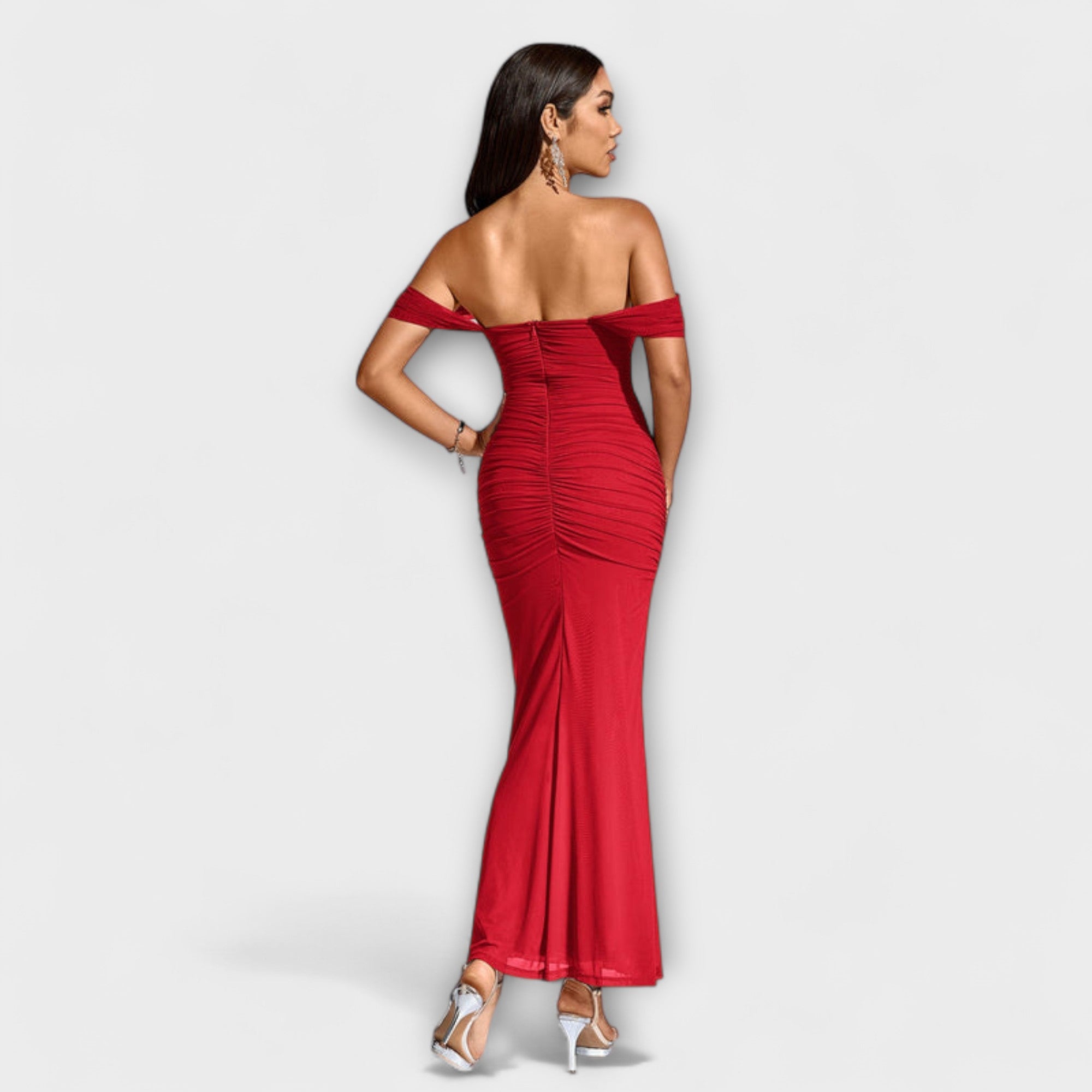 Ione - Off-Shoulder Rüschenshirt-Kleid