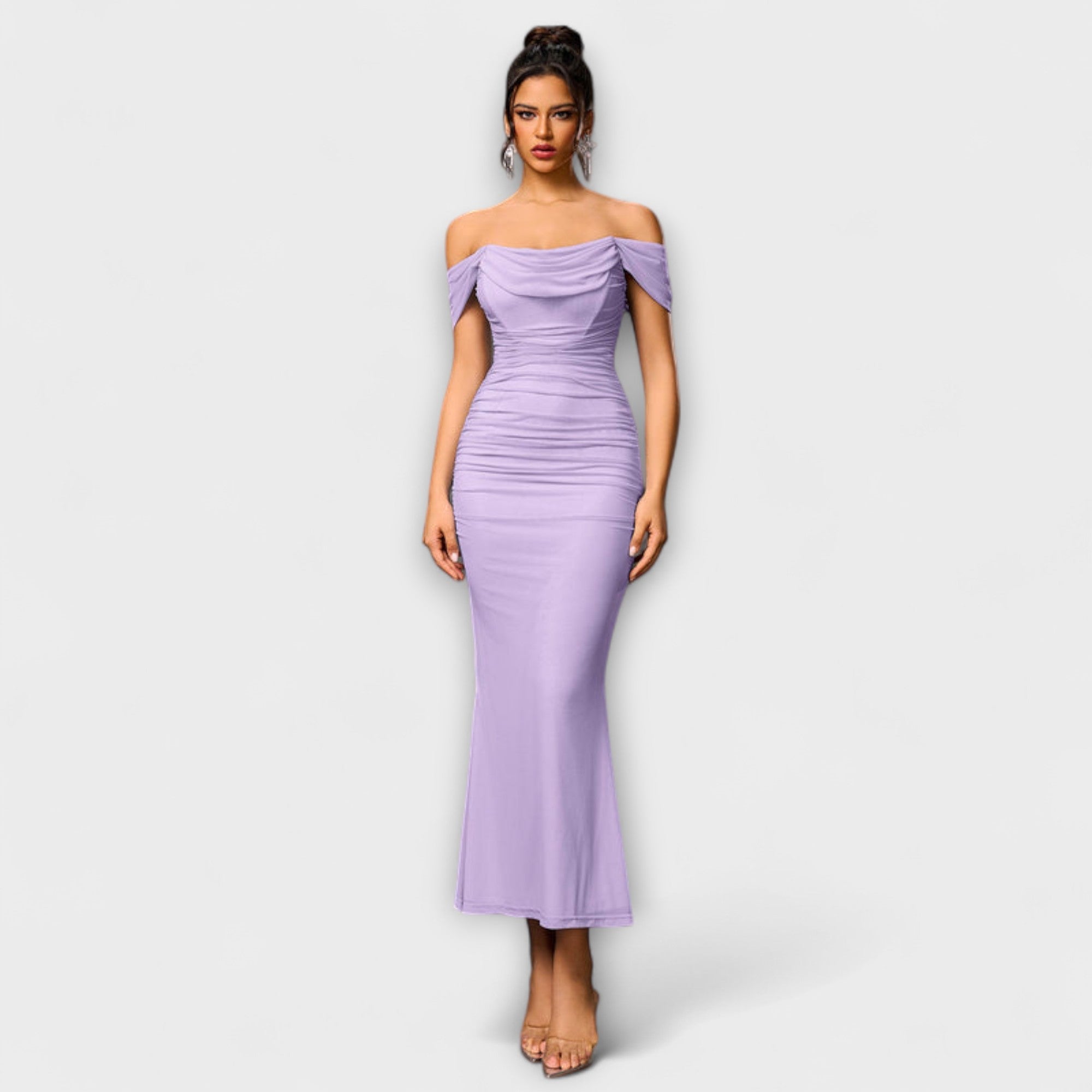Ione - Off-Shoulder Rüschenshirt-Kleid