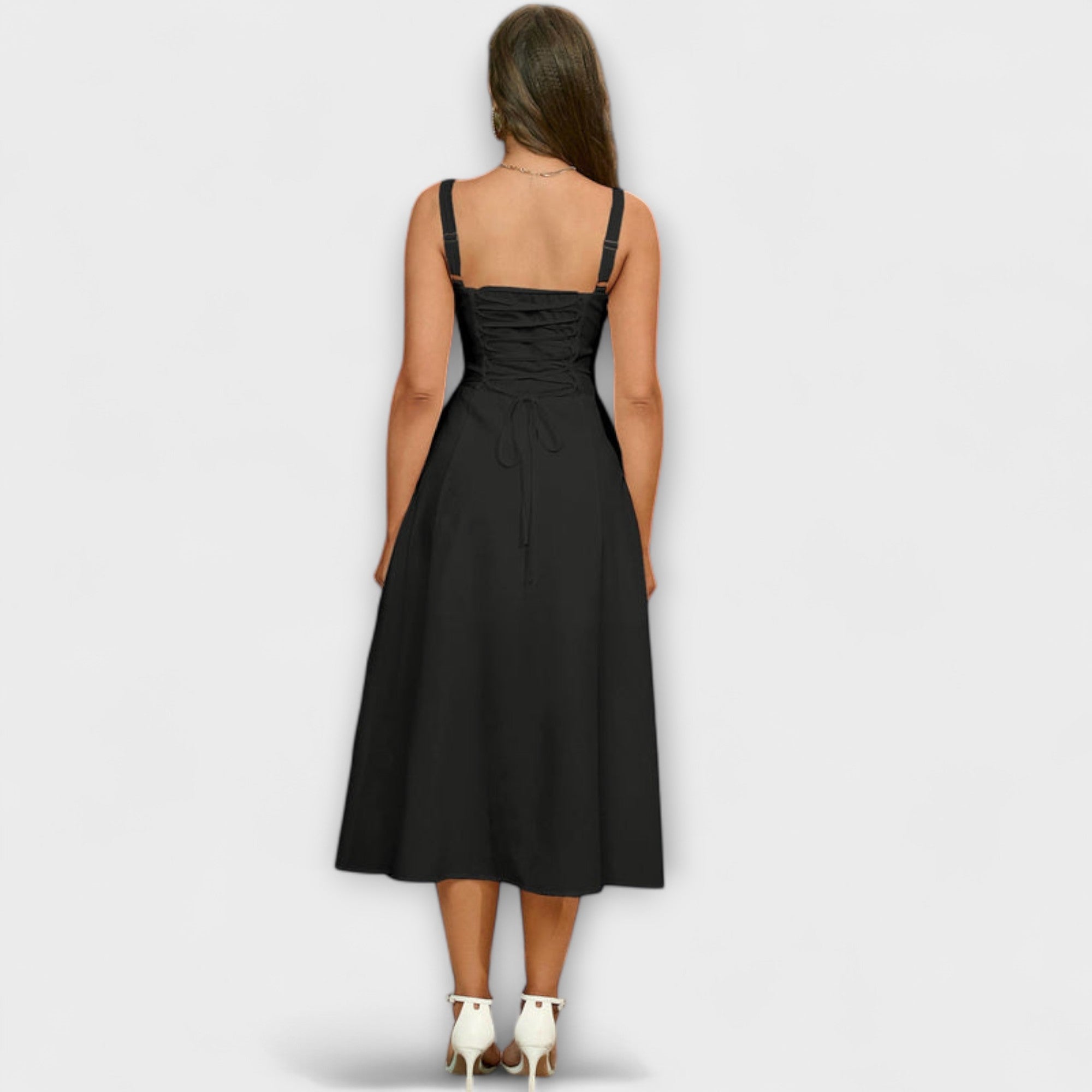 Hoffnung - Rüschentop-Kleid mit Schlitzdetail