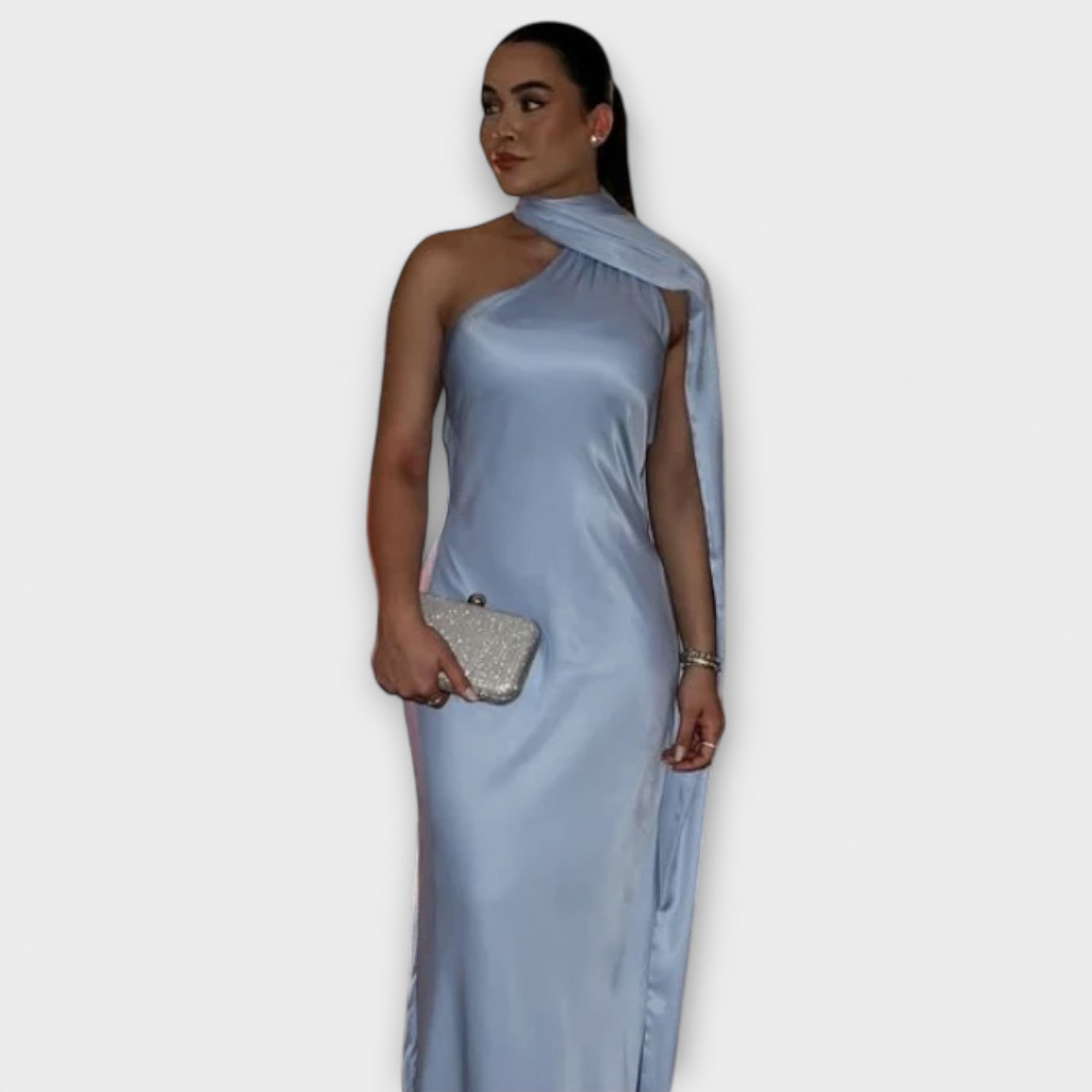 Schickes Off-Shoulder Halter Maxi Kleid