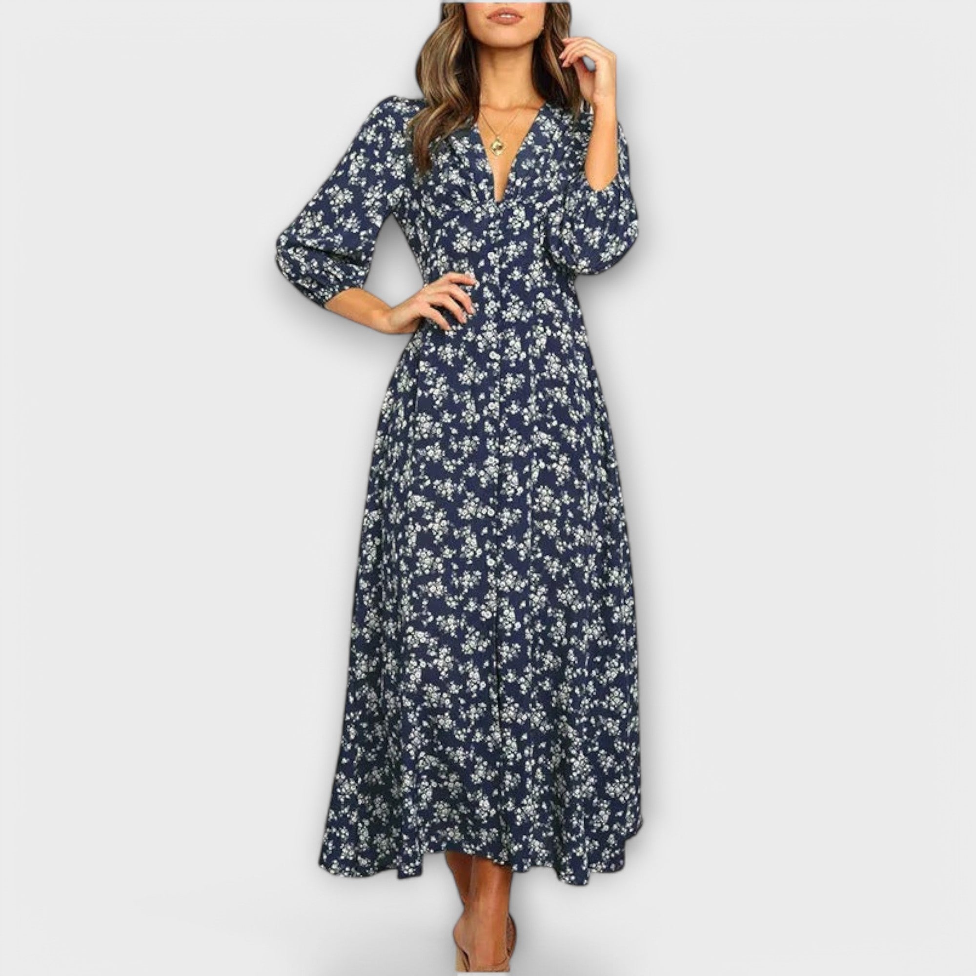 Blumenkleid Maxi für Frauen