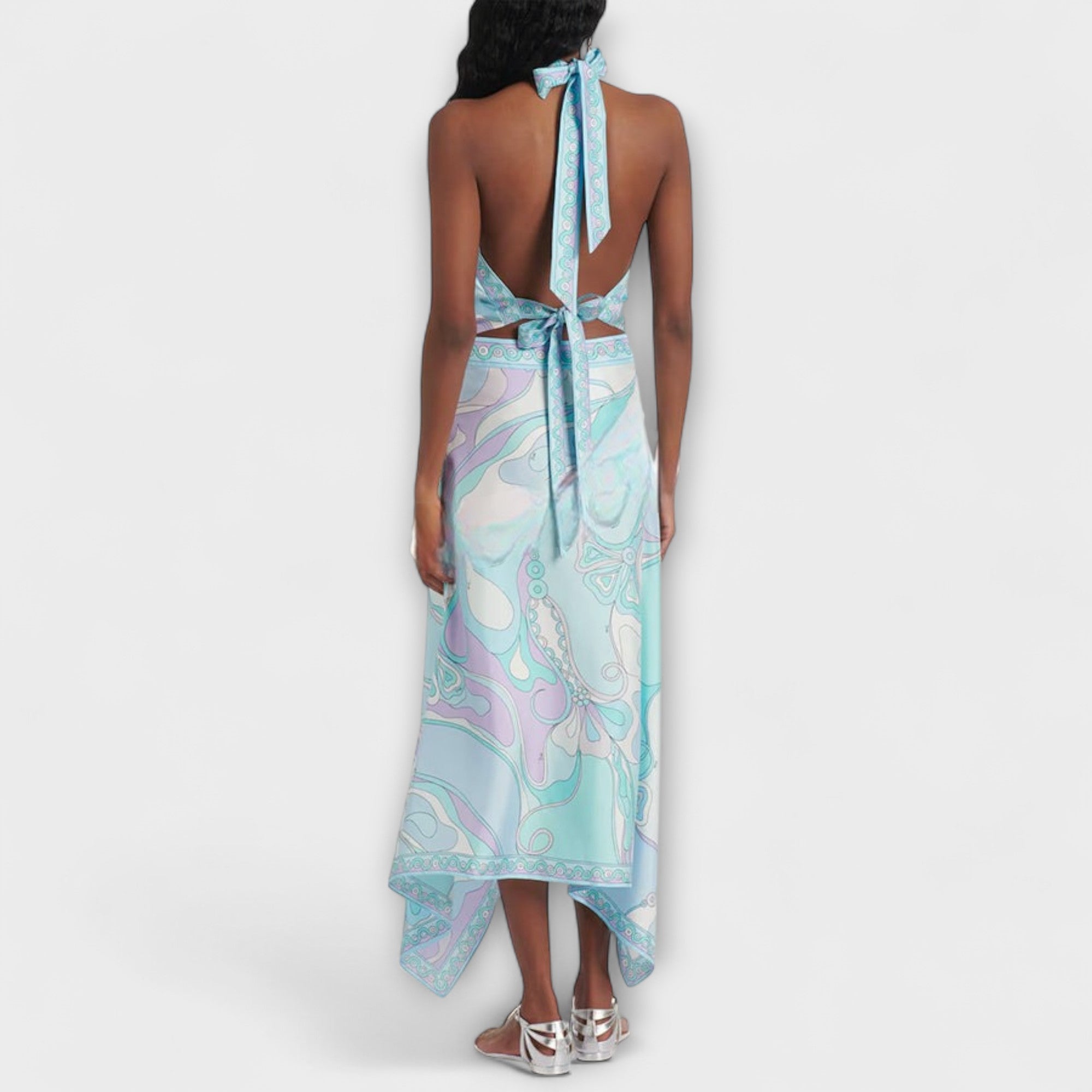 Everly - Set aus Haltertop und asymmetrischem Midirock