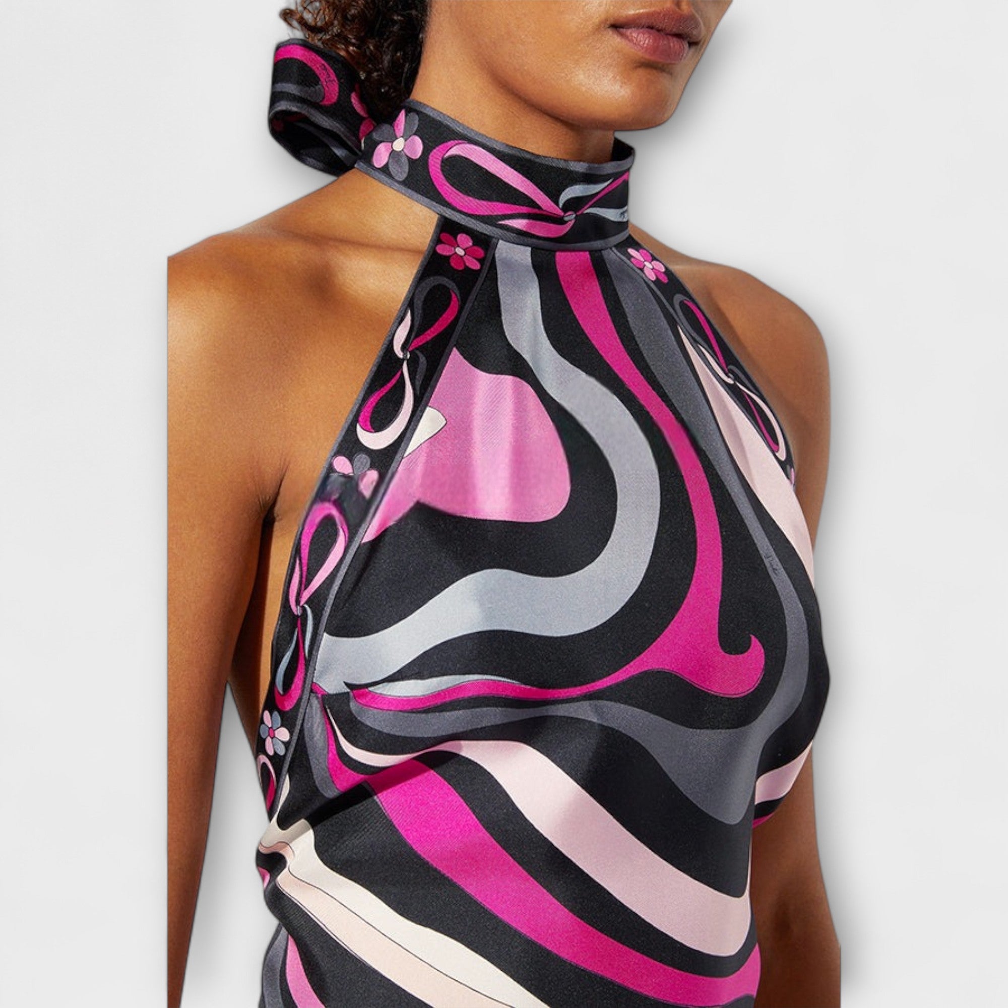 Everly - Set aus Haltertop und asymmetrischem Midirock