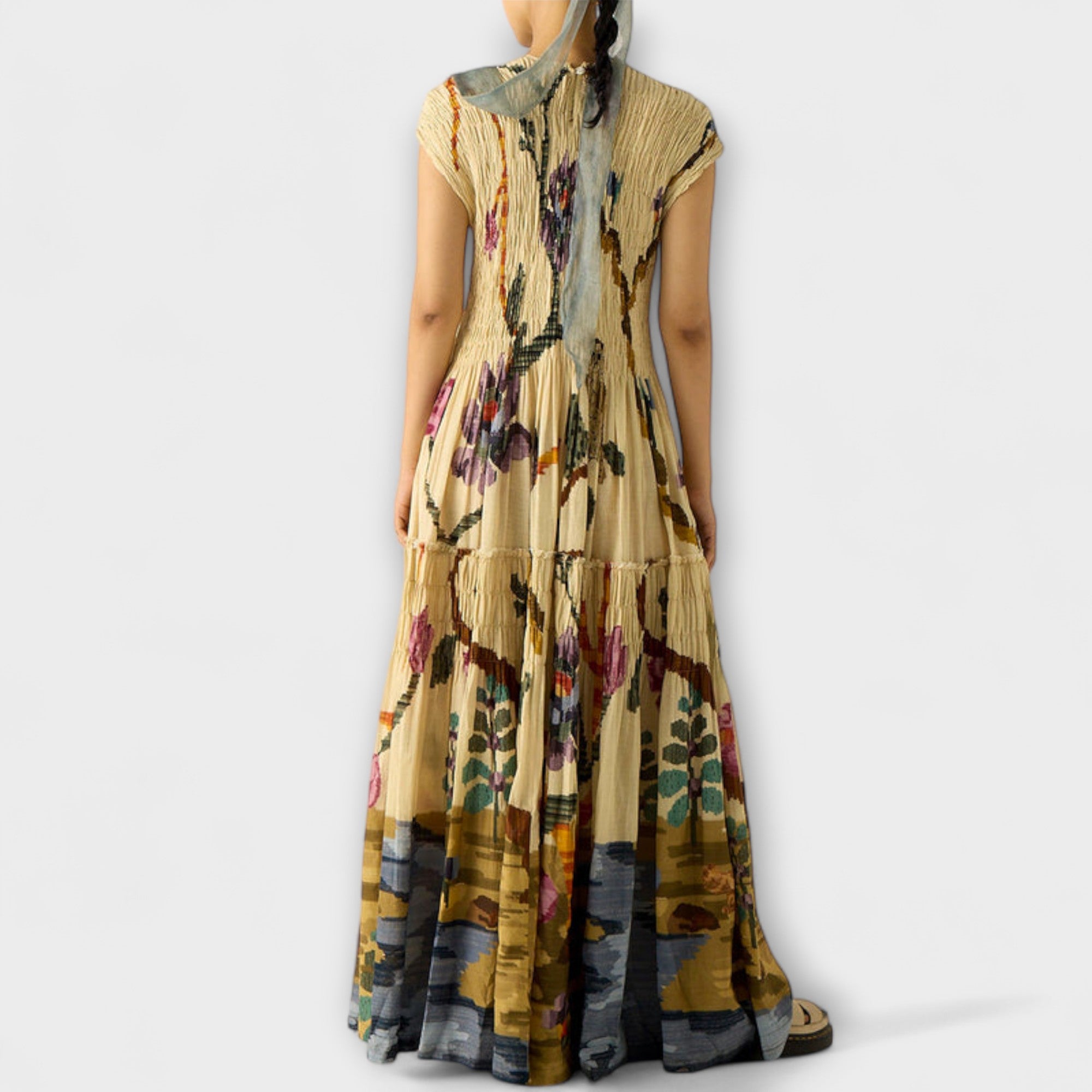 Amara - Faltkleid mit Animal Print