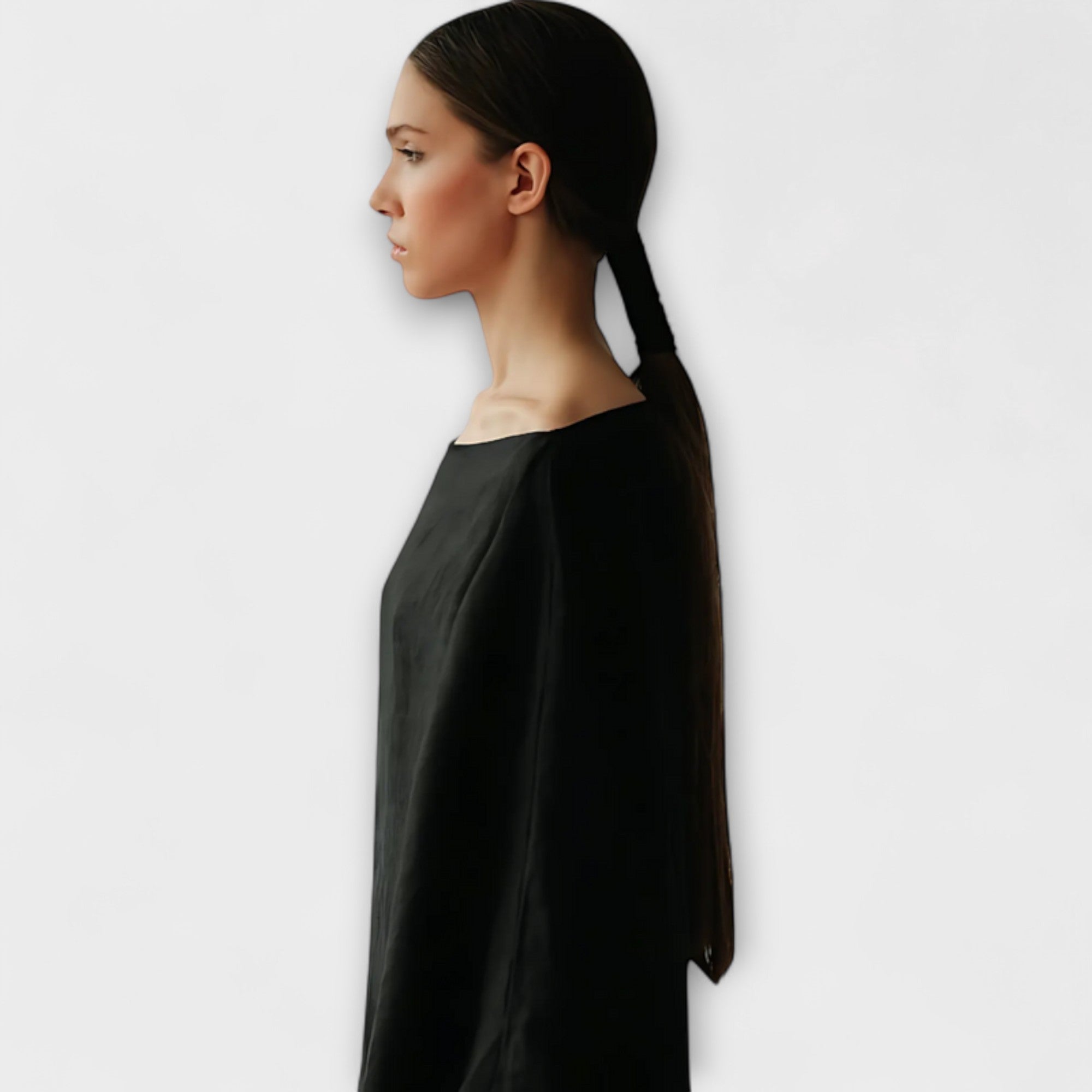 Dana - Kimono-Kleid aus Leinen und Baumwolle