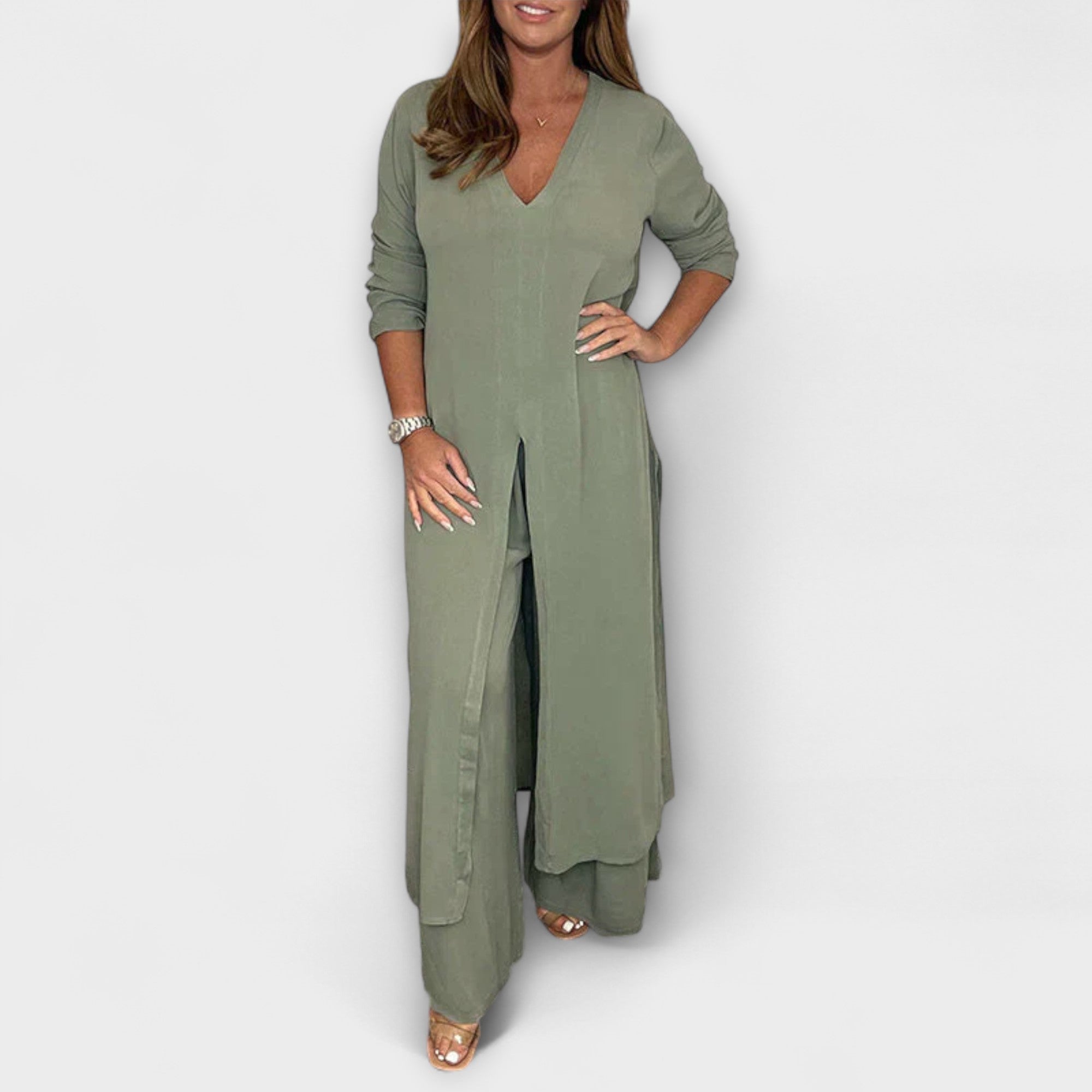 2-teiliger stilvoller Damen Co-Ord Set