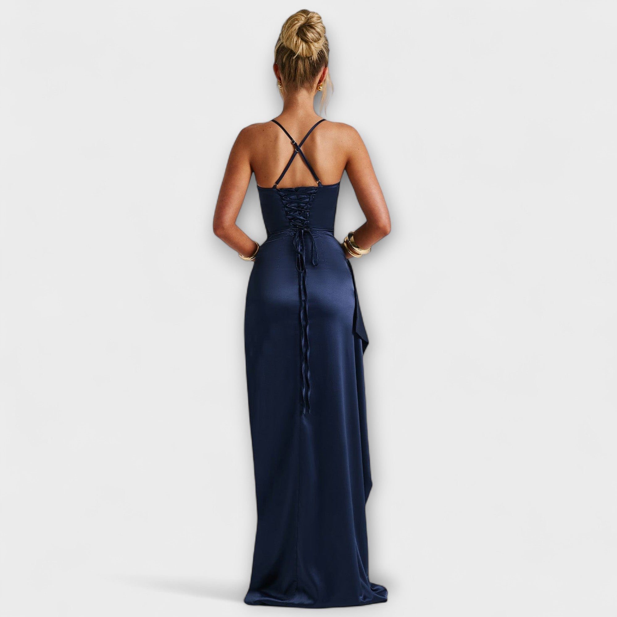 Krissi - Marineblaues Maxikleid