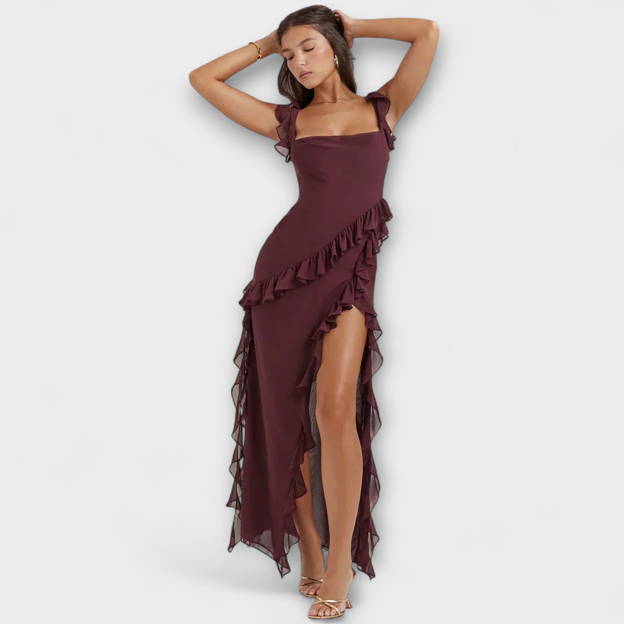 Lara - Stylisches Maxikleid mit Schlitz