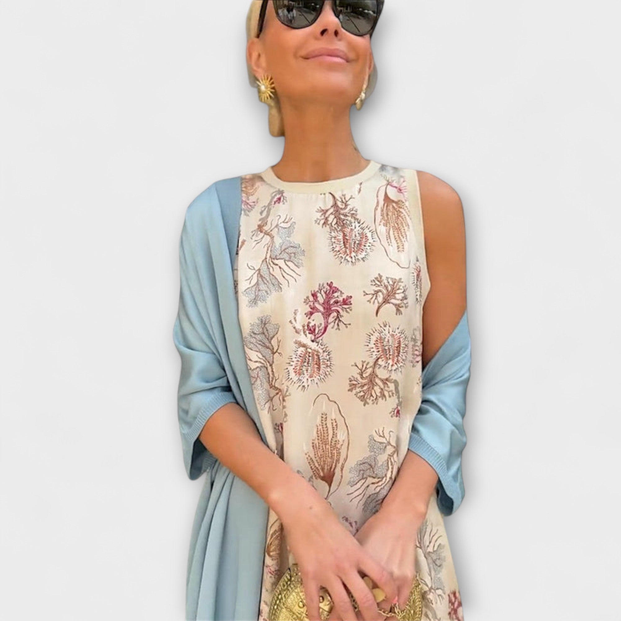 Elveria – Maxi-Kleid mit passendem Cardigan