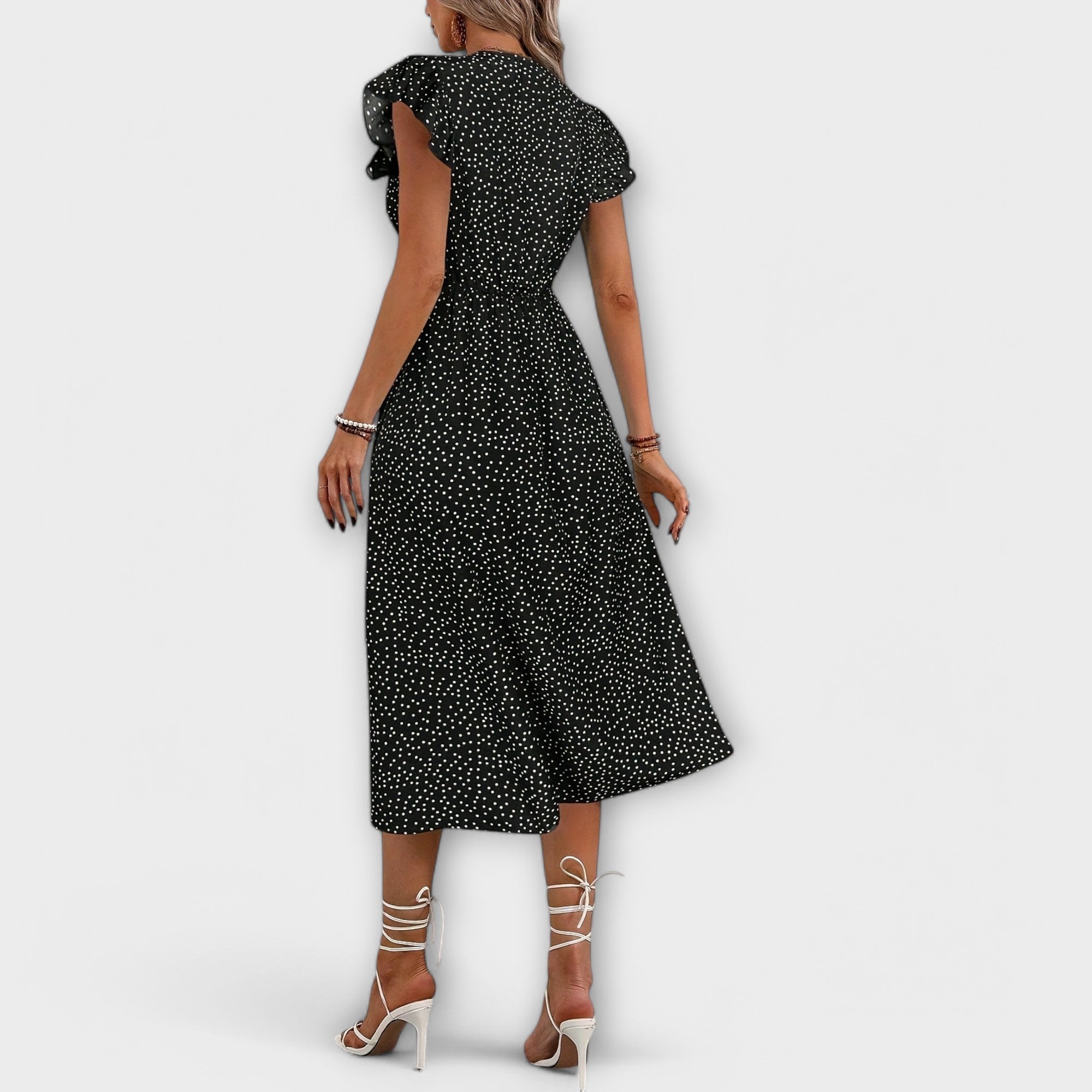 Schickes Polka Dot Midi-Kleid