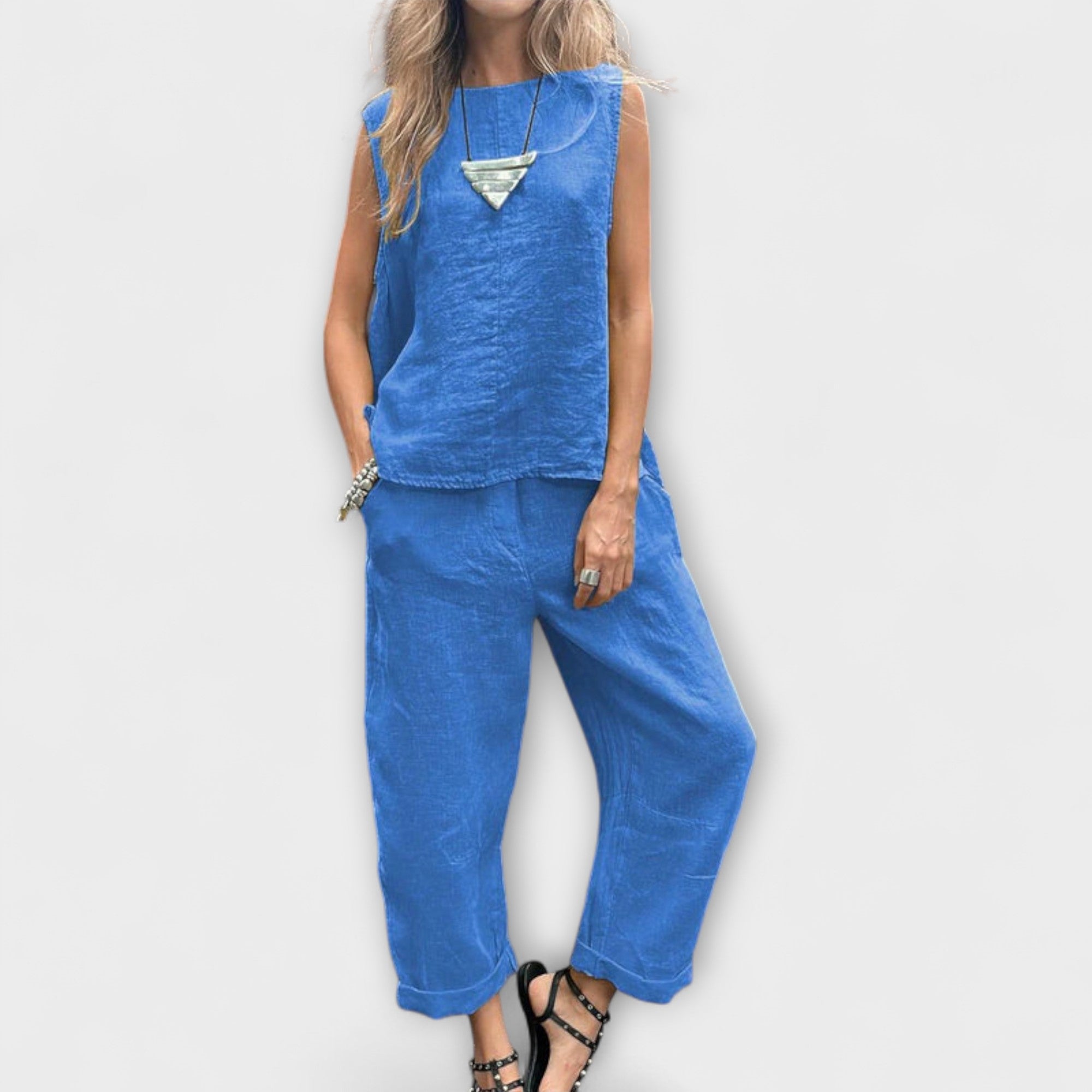 Jennifer - Entspanntes Baumwoll-Leinen-Outfit