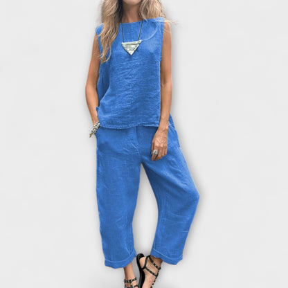 Jennifer - Entspanntes Baumwoll-Leinen-Outfit