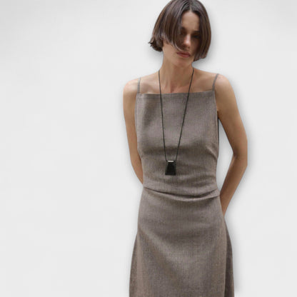 Clara - Fließendes Maxikleid aus Leinenmix