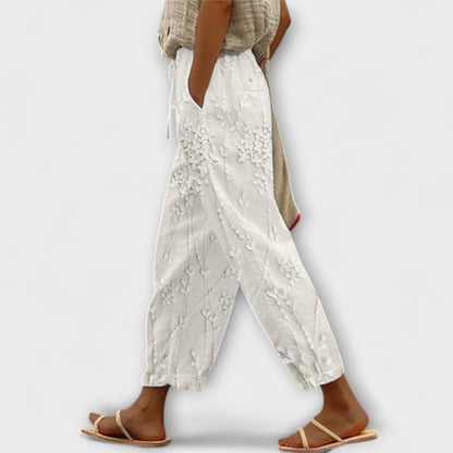 Zoey - Bedruckte Hose mit Traubenblattmuster