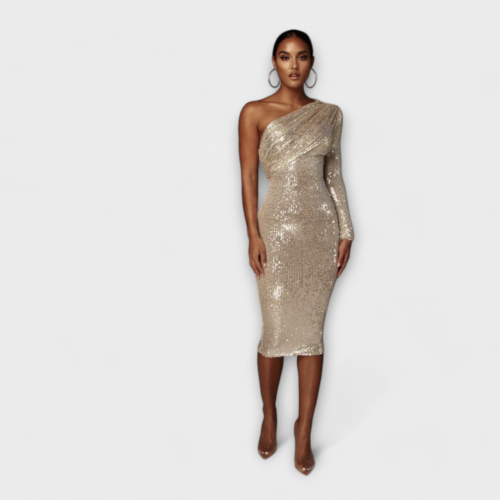 Margely - Abendkleid mit Wickeloberteil