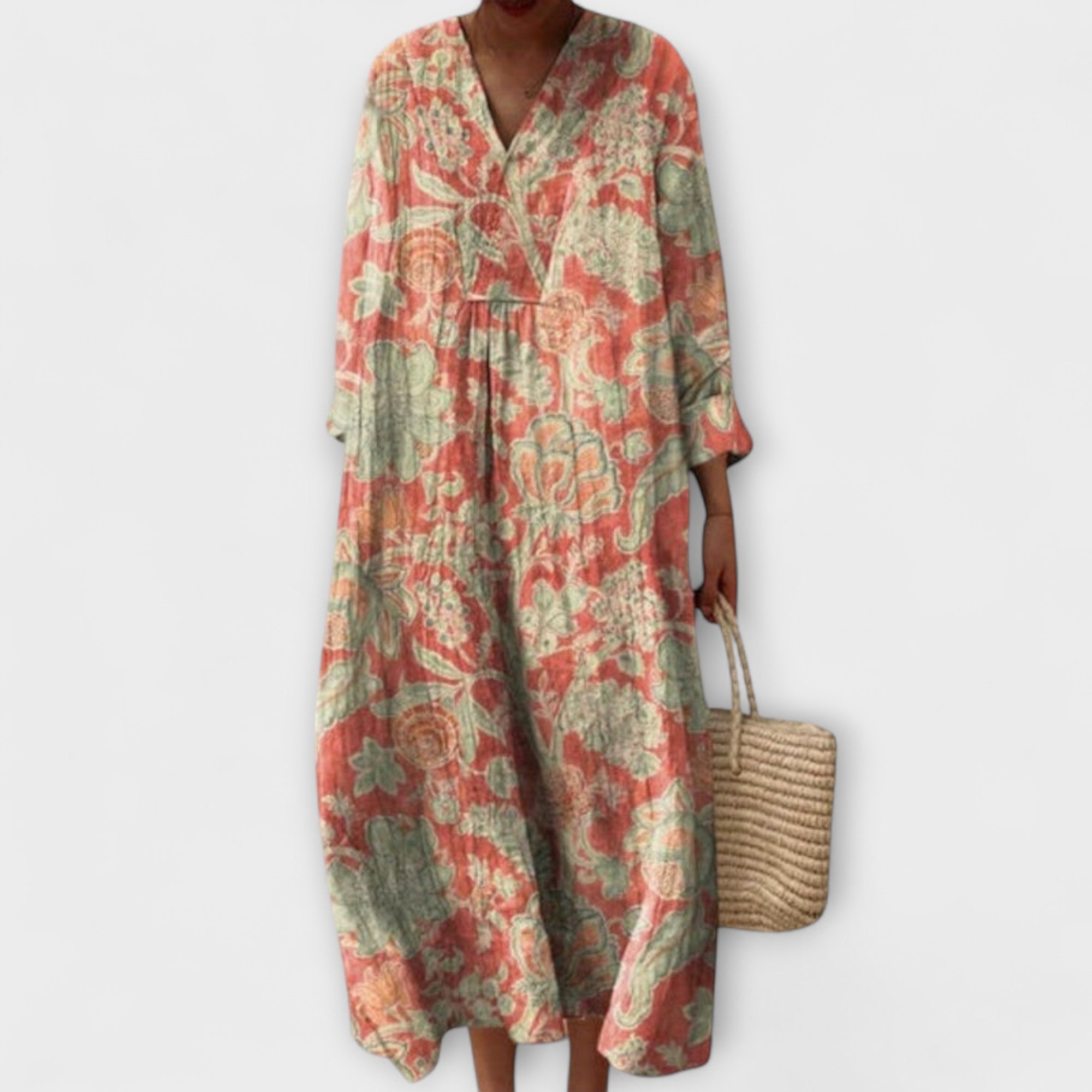 Thaleia – Midi-Kleid im floralen Vintage-Design