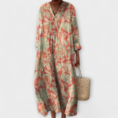 Thaleia – Midi-Kleid im floralen Vintage-Design