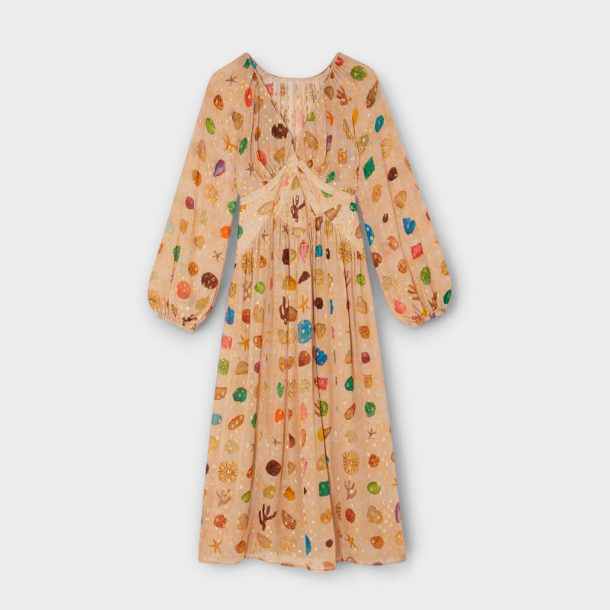 Lauren - Petite Muscheldruckkleid