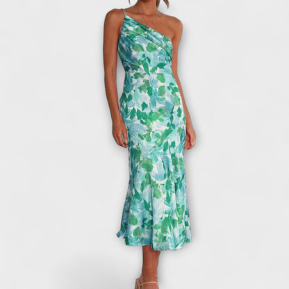 Tabea - Asymmetrisches Blumendesign Kleid