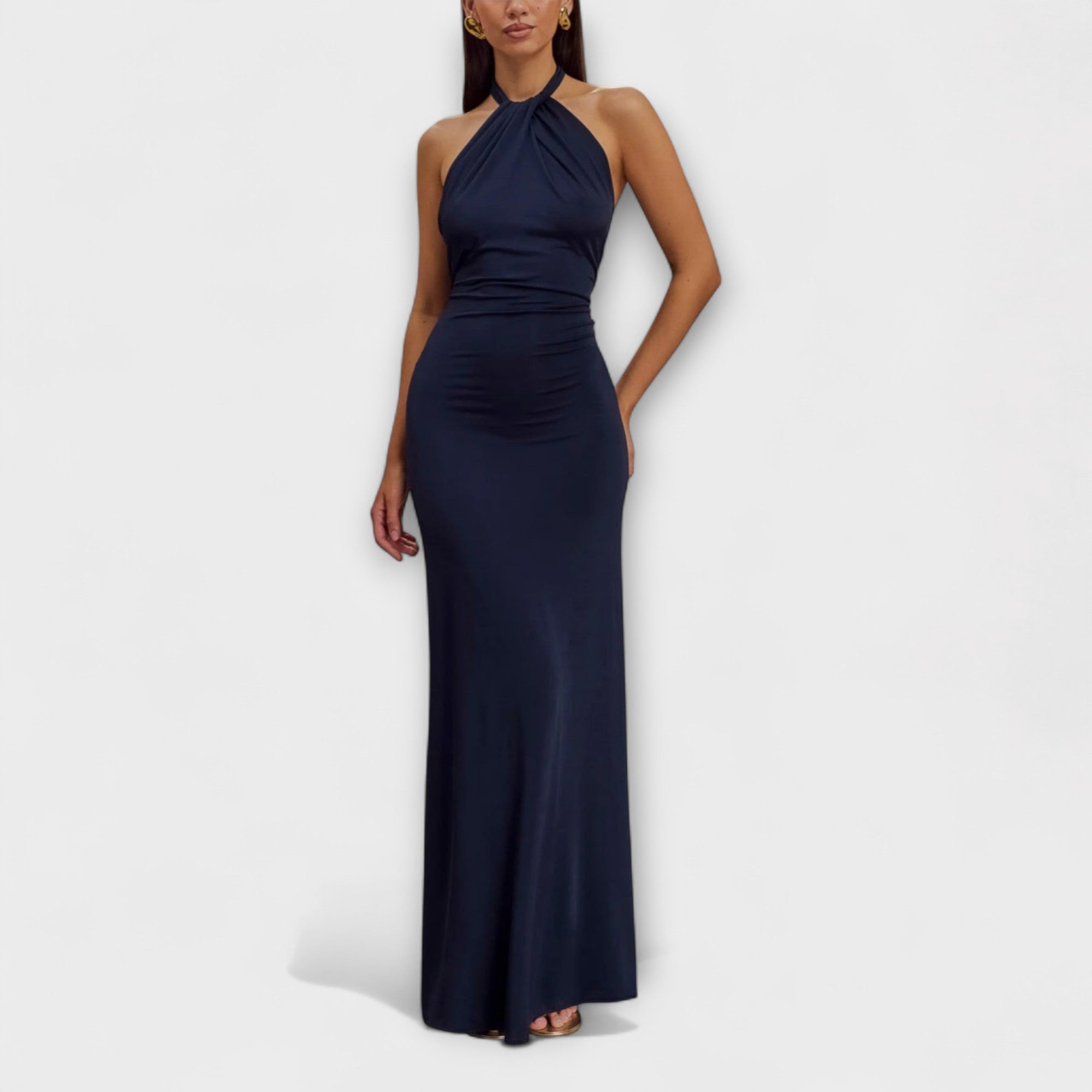 Lagoon - Slinky Halter Maxi Kleid