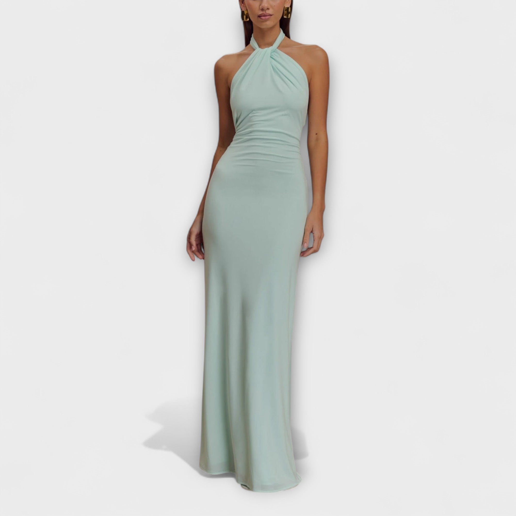 Lagoon - Slinky Halter Maxi Kleid