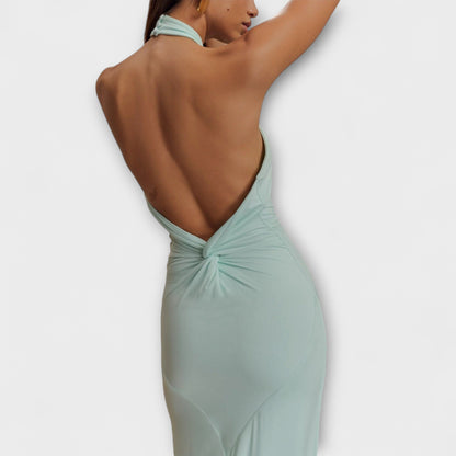 Lagoon - Slinky Halter Maxi Kleid