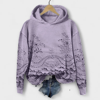 Grace – Vintage Hoodie mit floralem Druck