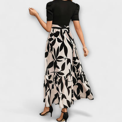 Luna - Sommerkleid mit Blumenmuster und Rundhalsausschnitt