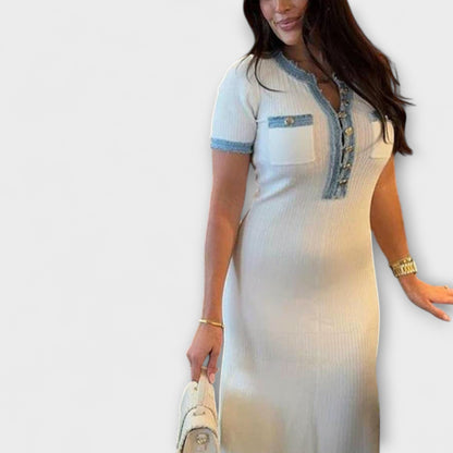 Alecia - Strukturierter Maxikleid