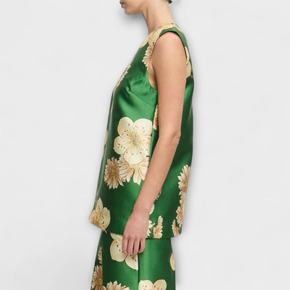 Clea - Sage Ärmelloser Jumpsuit