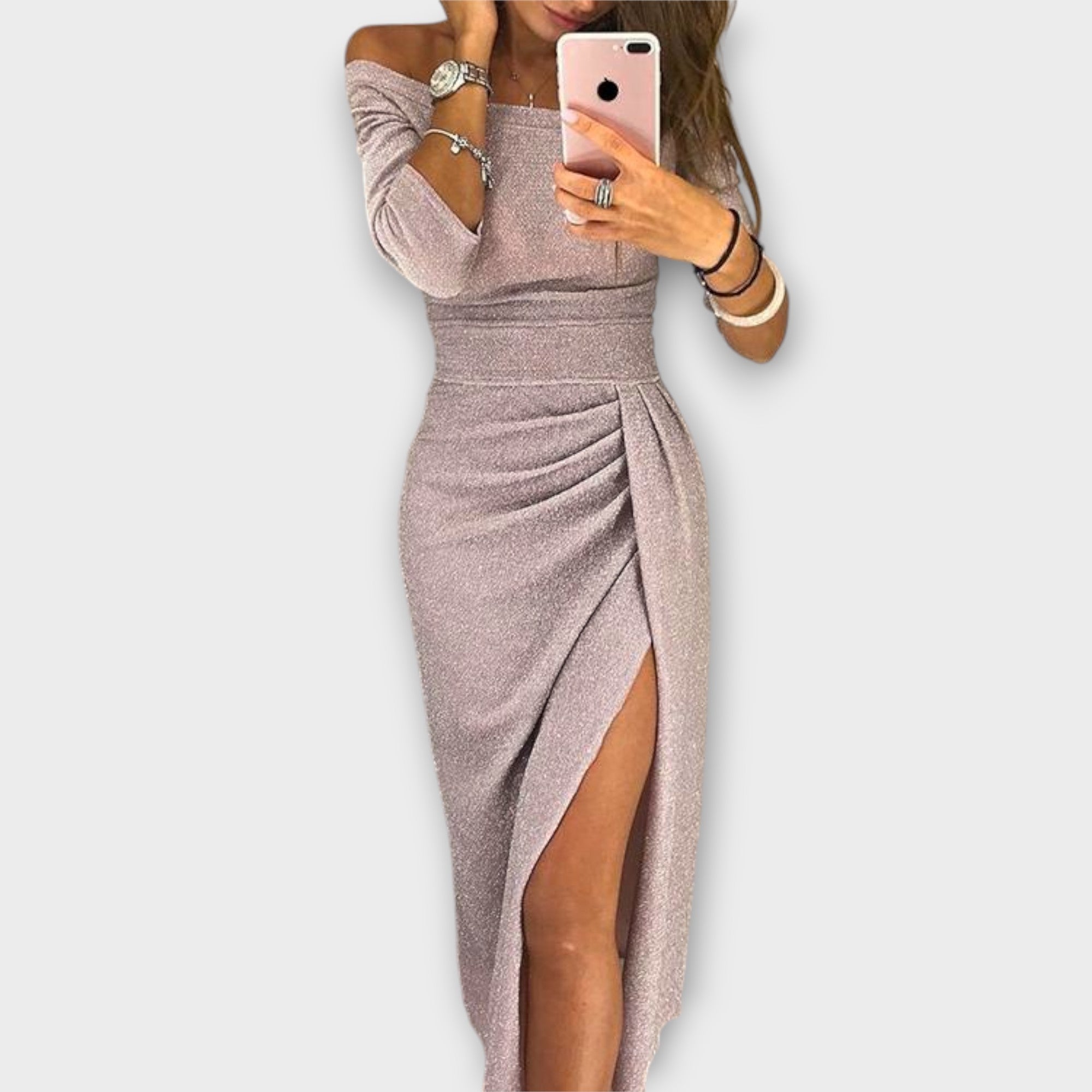 Lena - Elegantes Off-Shoulder-Kleid