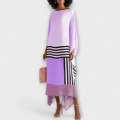 Elenora - Lockerer Schnitt Geometrischer Kaftan