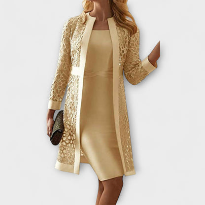 Runa - Elegantes Zweiteiliges Spitzenkleid
