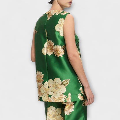 Clea - Sage Ärmelloser Jumpsuit