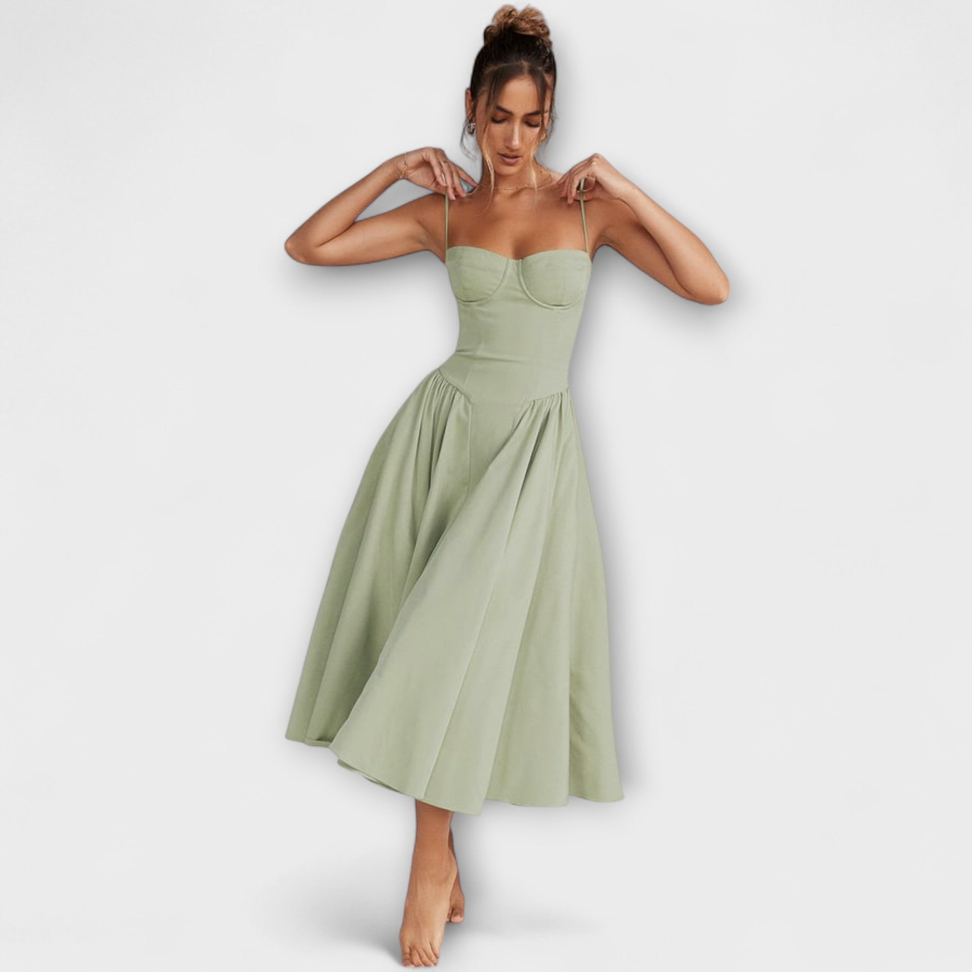 Rosalie - Raffiniertes ärmelloses Korsettkleid