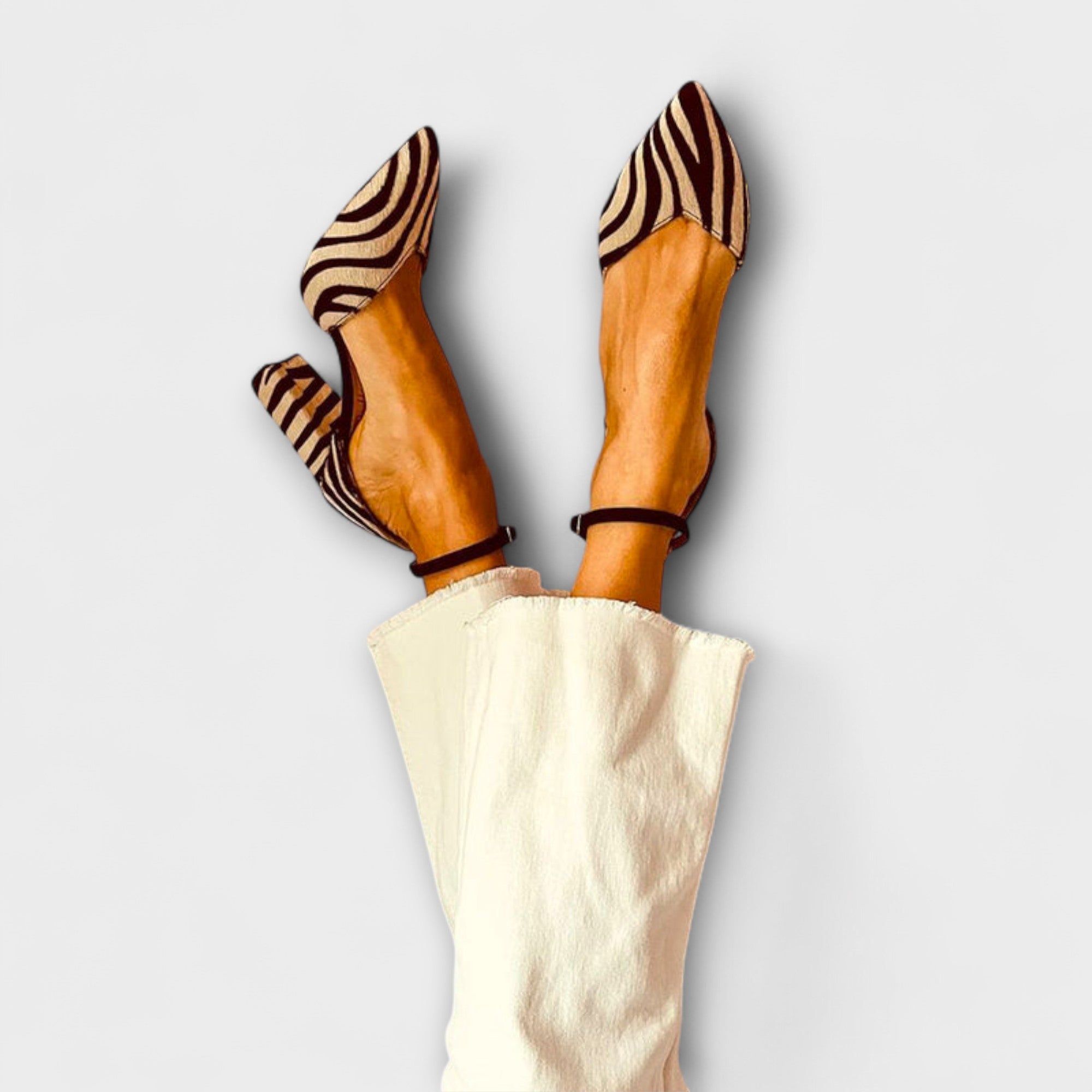 Zebrina – Statement-High Heels mit Zebra-Print