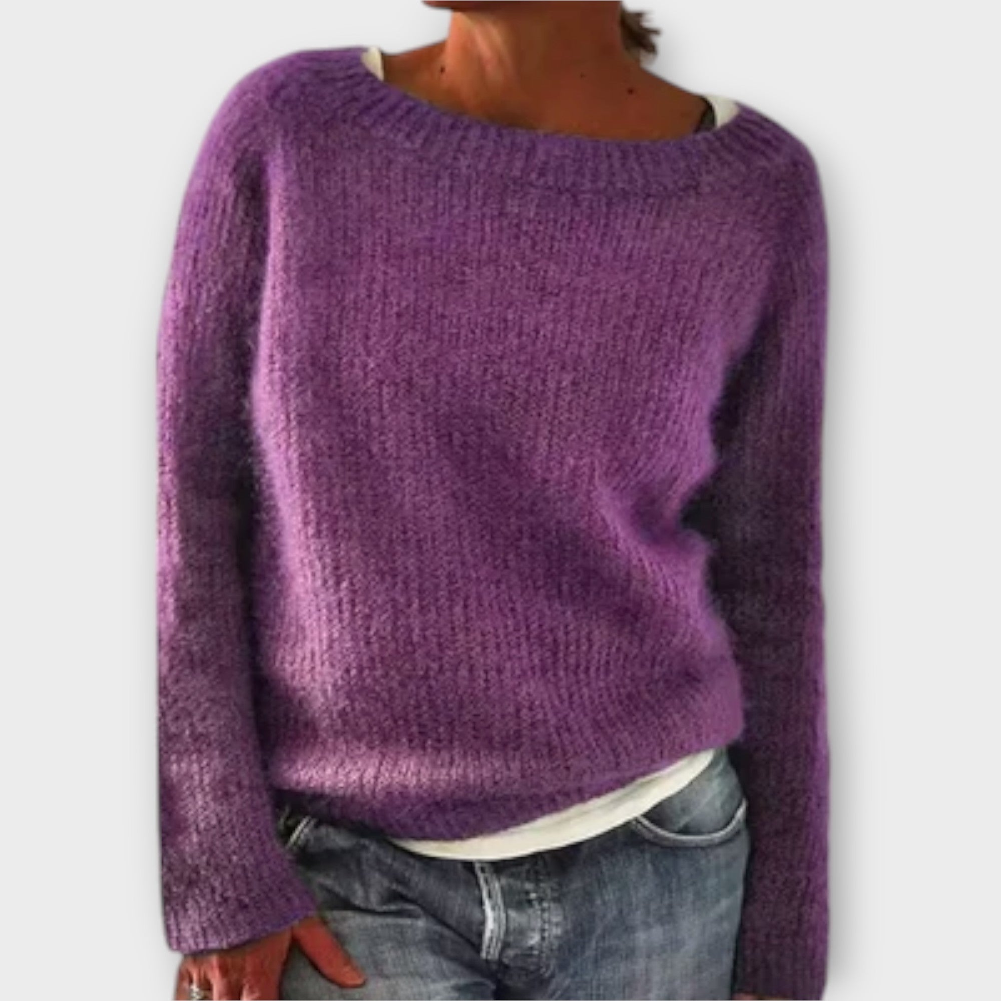 Regine – Strickpullover in einfarbig