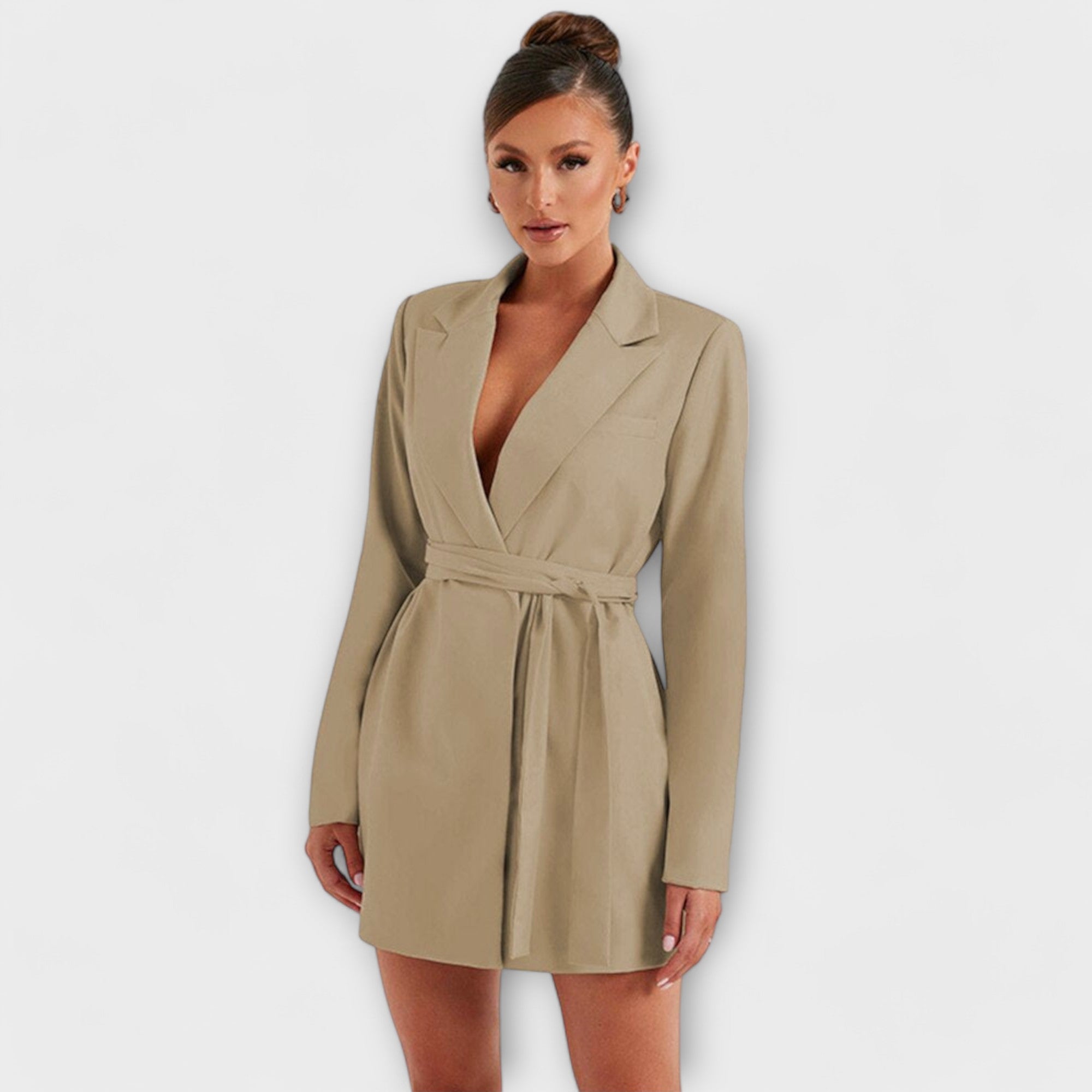 Blazer-Kleid mit V-Ausschnitt