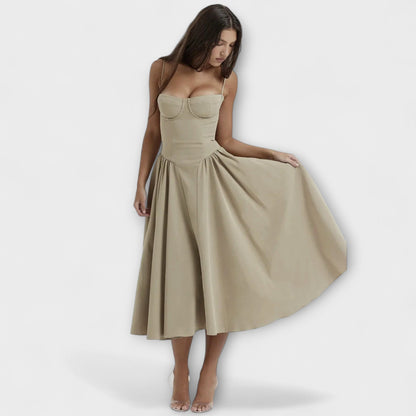 Rosalie - Raffiniertes ärmelloses Korsettkleid